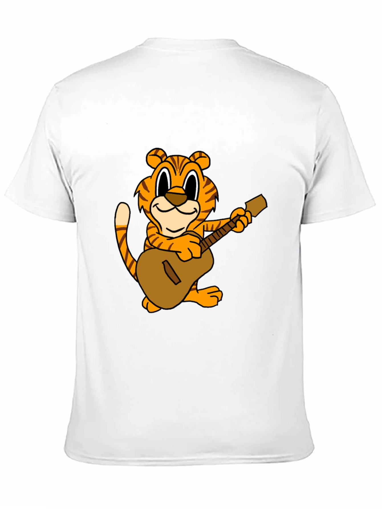 Black Tiger Guitar Player Graphic Tee - Black view 11