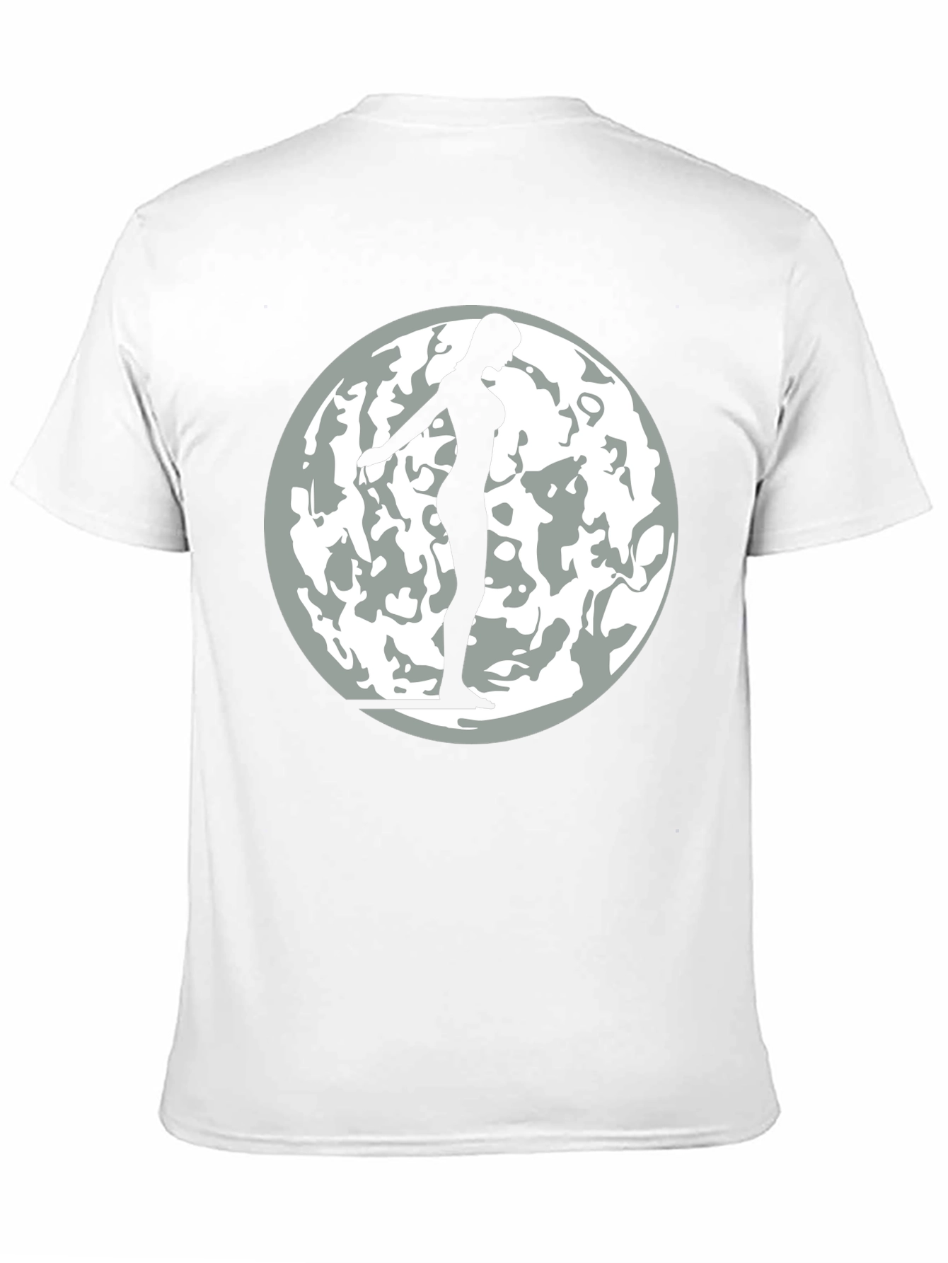 Black Silhouette Moon T-Shirt - Black Graphic Tee view 11