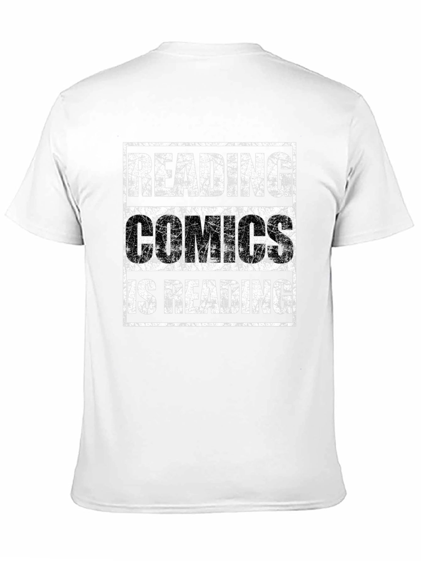 Black Reading Comics T-Shirt - Black Cotton Blend  view 11