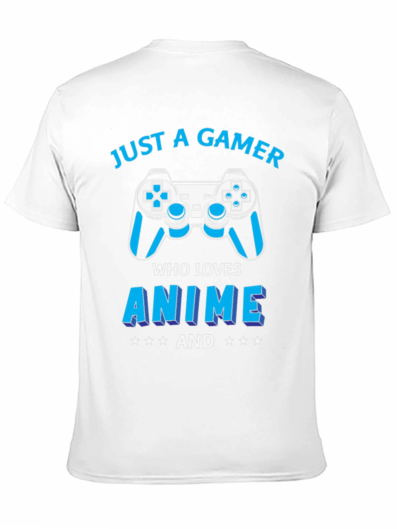 Black Just A Gamer Who Loves Anime T-Shirt view 11