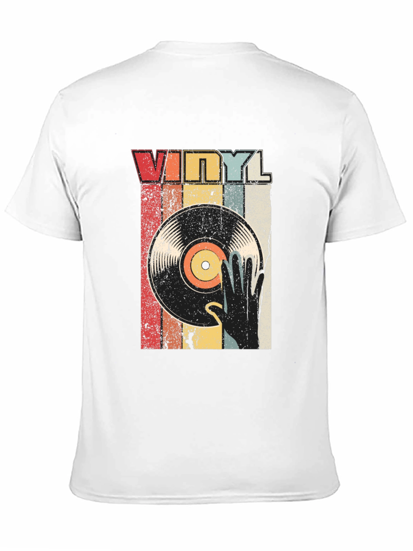 Black Vintage Vinyl Record T-Shirt view 11