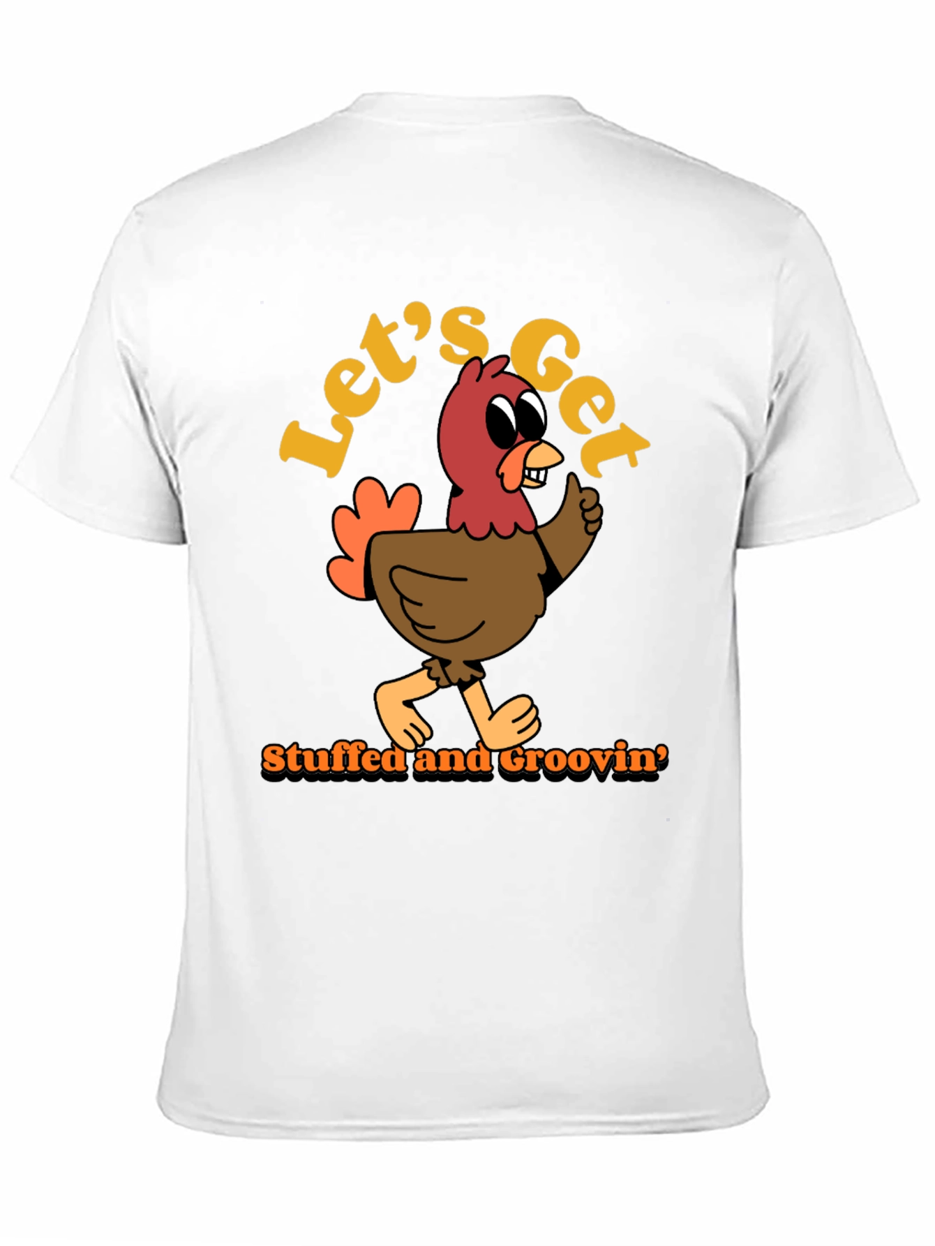 Black Let's Get Stuffed and Groovin' Turkey Tee view 11