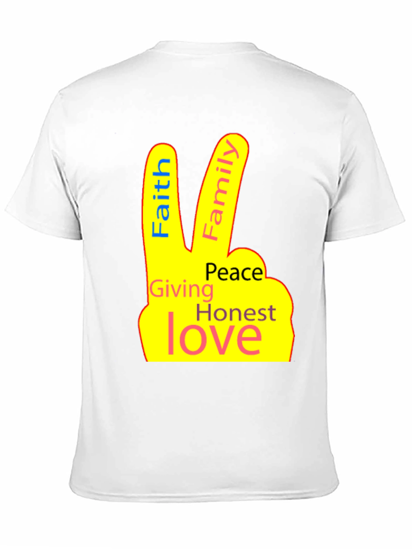 Black Faith, Family, Love Peace T-Shirt view 11