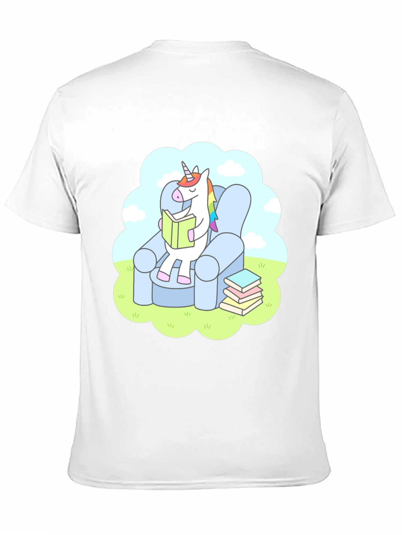 Black Unicorn Reading T-Shirt - Comfy Cotton Tee view 11