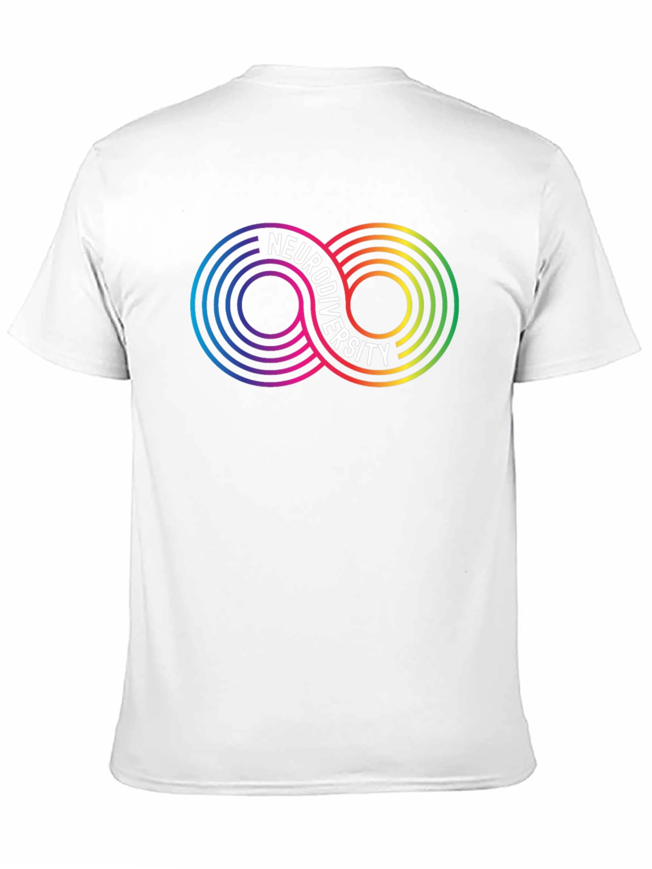 Black Neurodiversity Infinity Symbol Graphic T-Shirt view 11