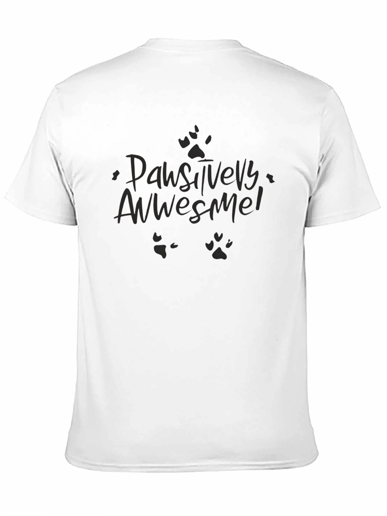 Black Pawsitively Awesome Black T-Shirt view 11