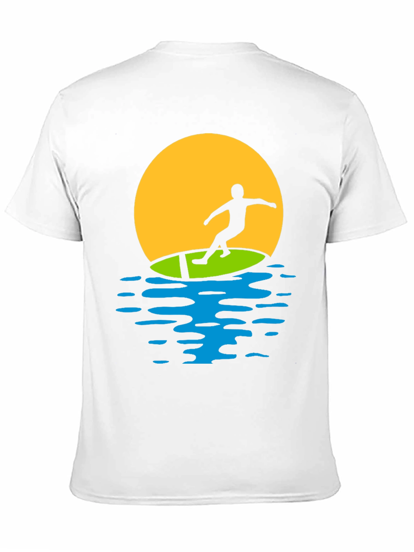 Black Surfer Sunset Graphic Tee - Black Cotton T-Shirt view 11