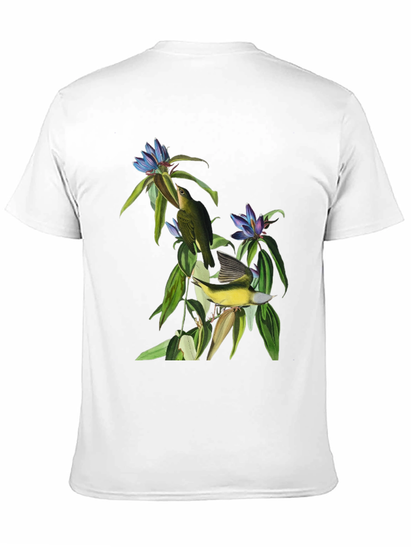 Black Vintage Botanical Bird Graphic Tee view 11