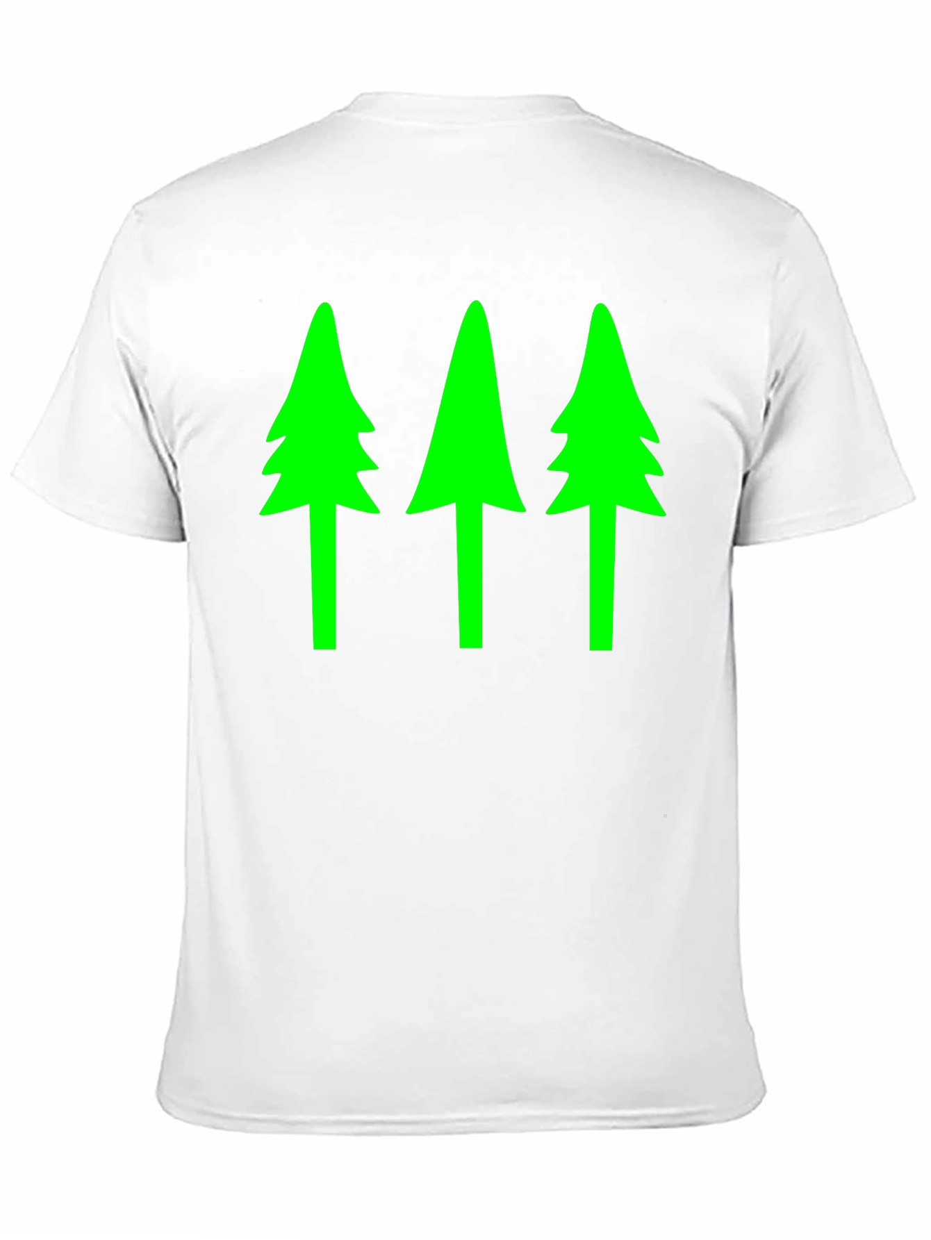 Black Green Tree Graphic Black T-Shirt view 11