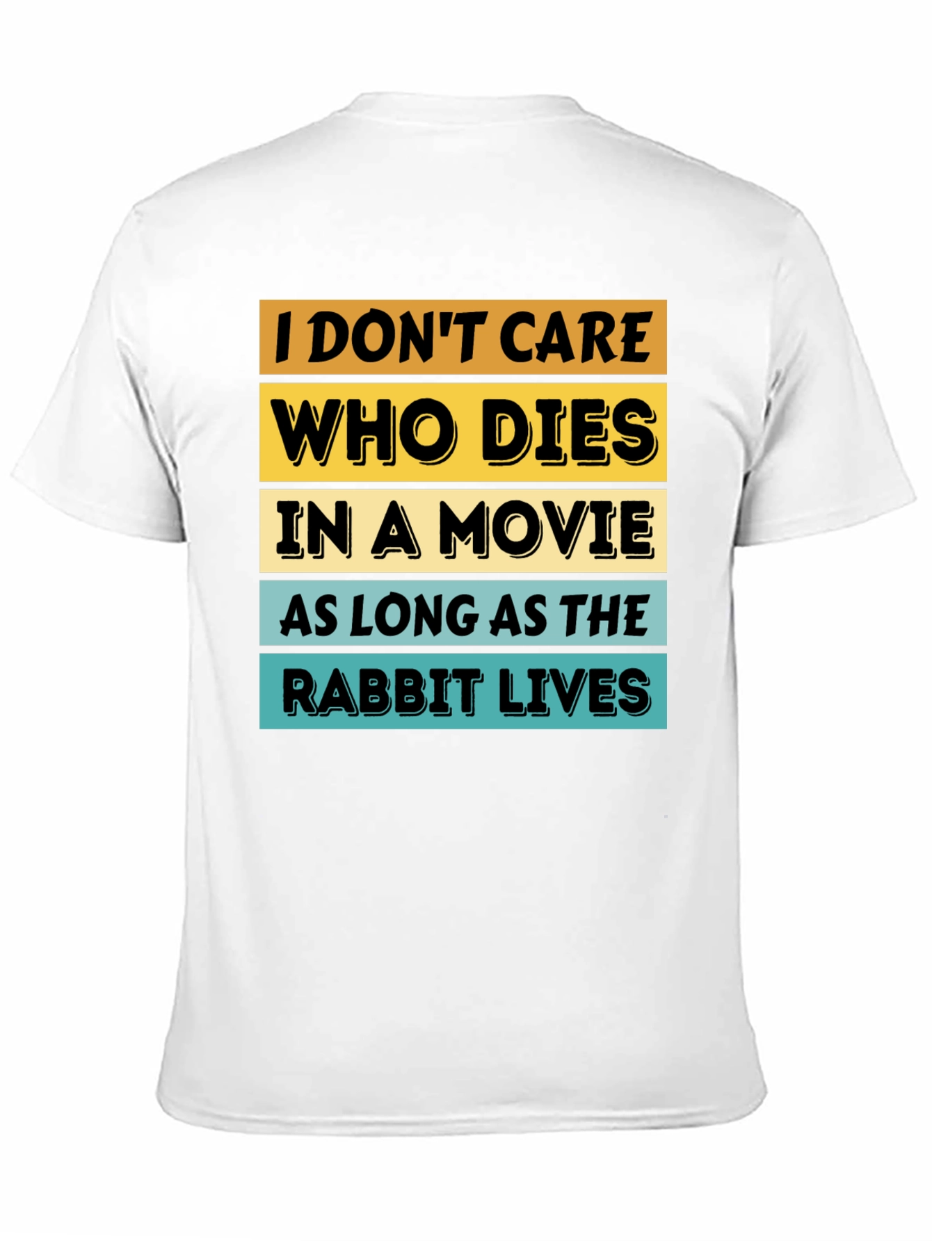 Black Funny Rabbit Lover Movie T-Shirt view 11