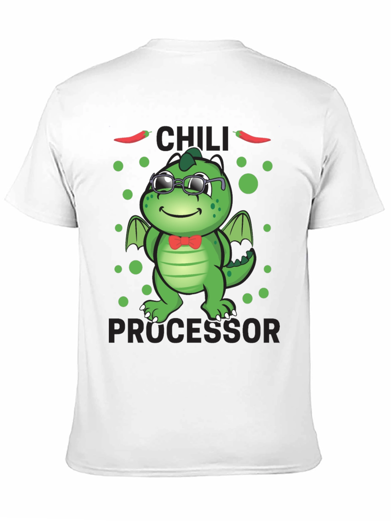 Black Chili Processor T-Shirt - Cute Dragon Design view 11