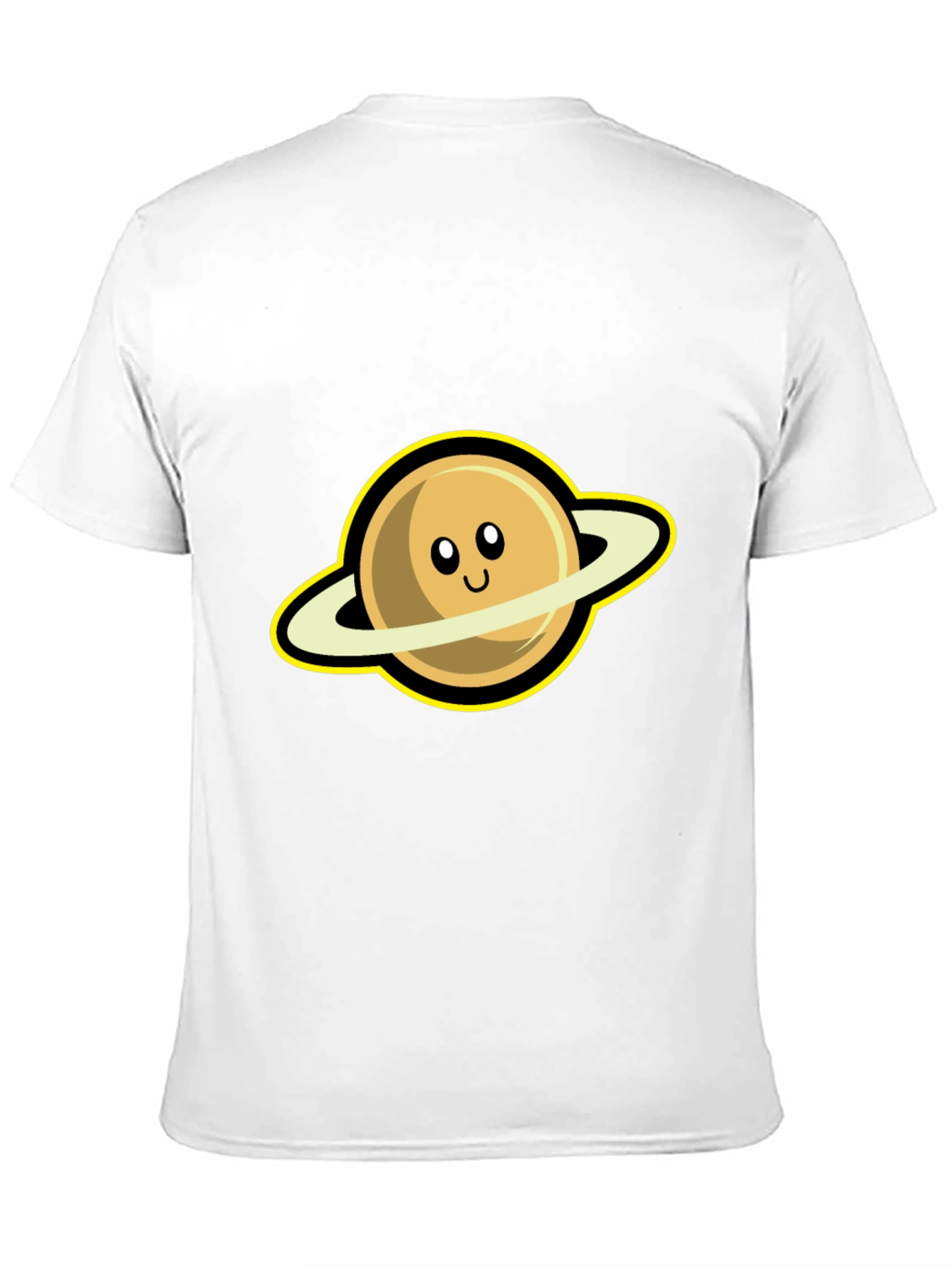 Black Cute Saturn Graphic Tee - Black Short Sleeve Shirt view 11