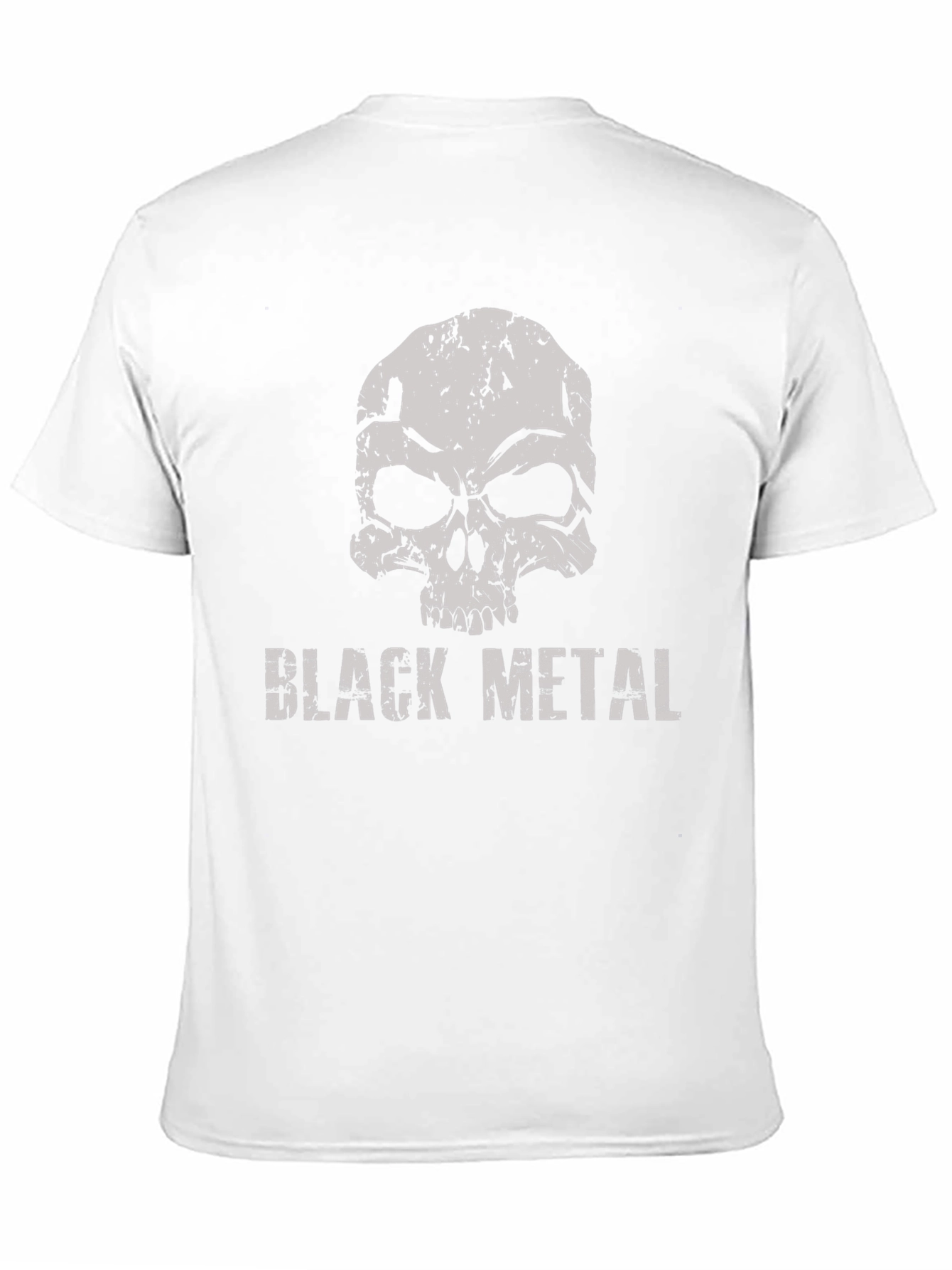 Black Black Metal Skull Graphic T-Shirt view 11