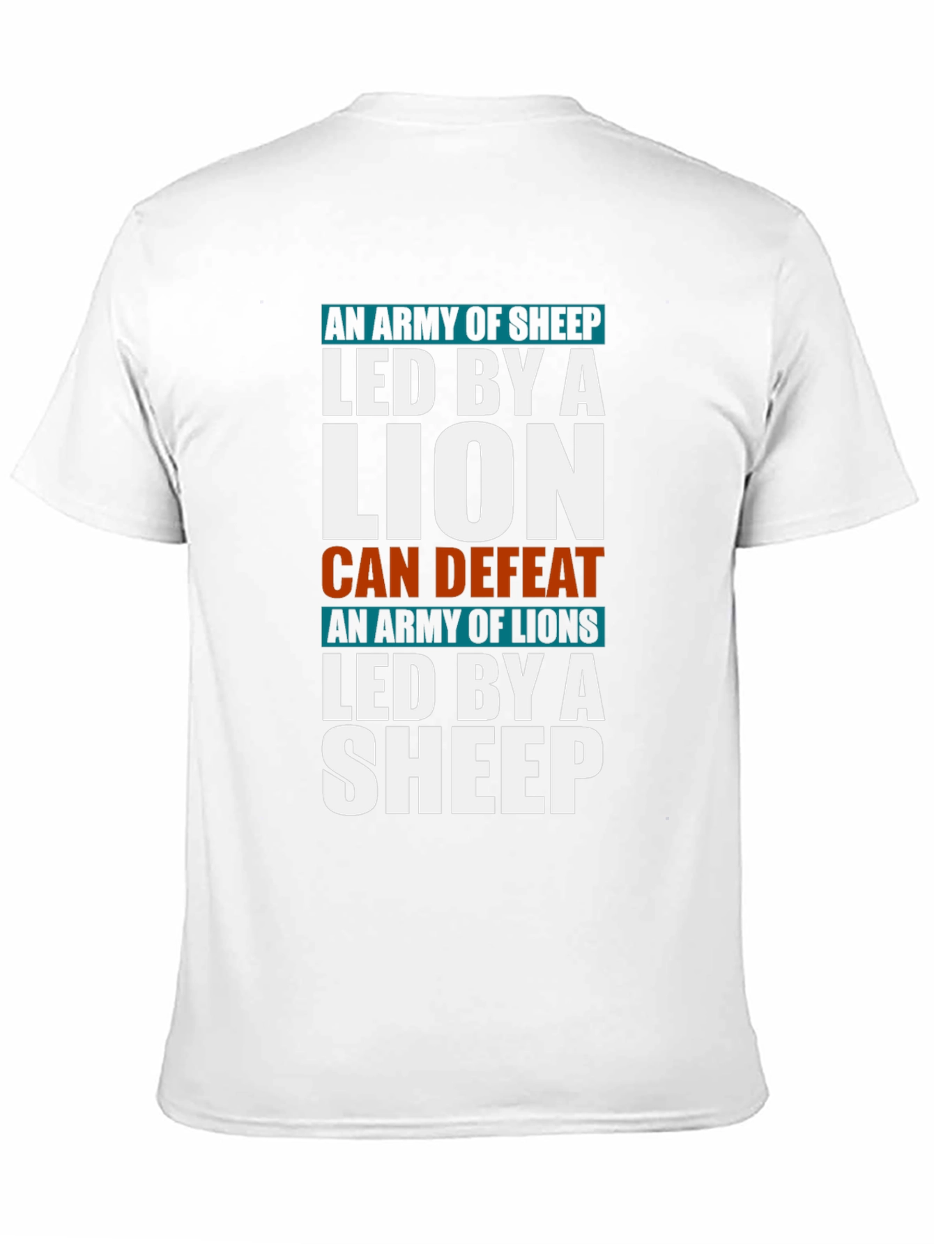 Black Lion and Sheep T-Shirt - Leadership & Strength view 11