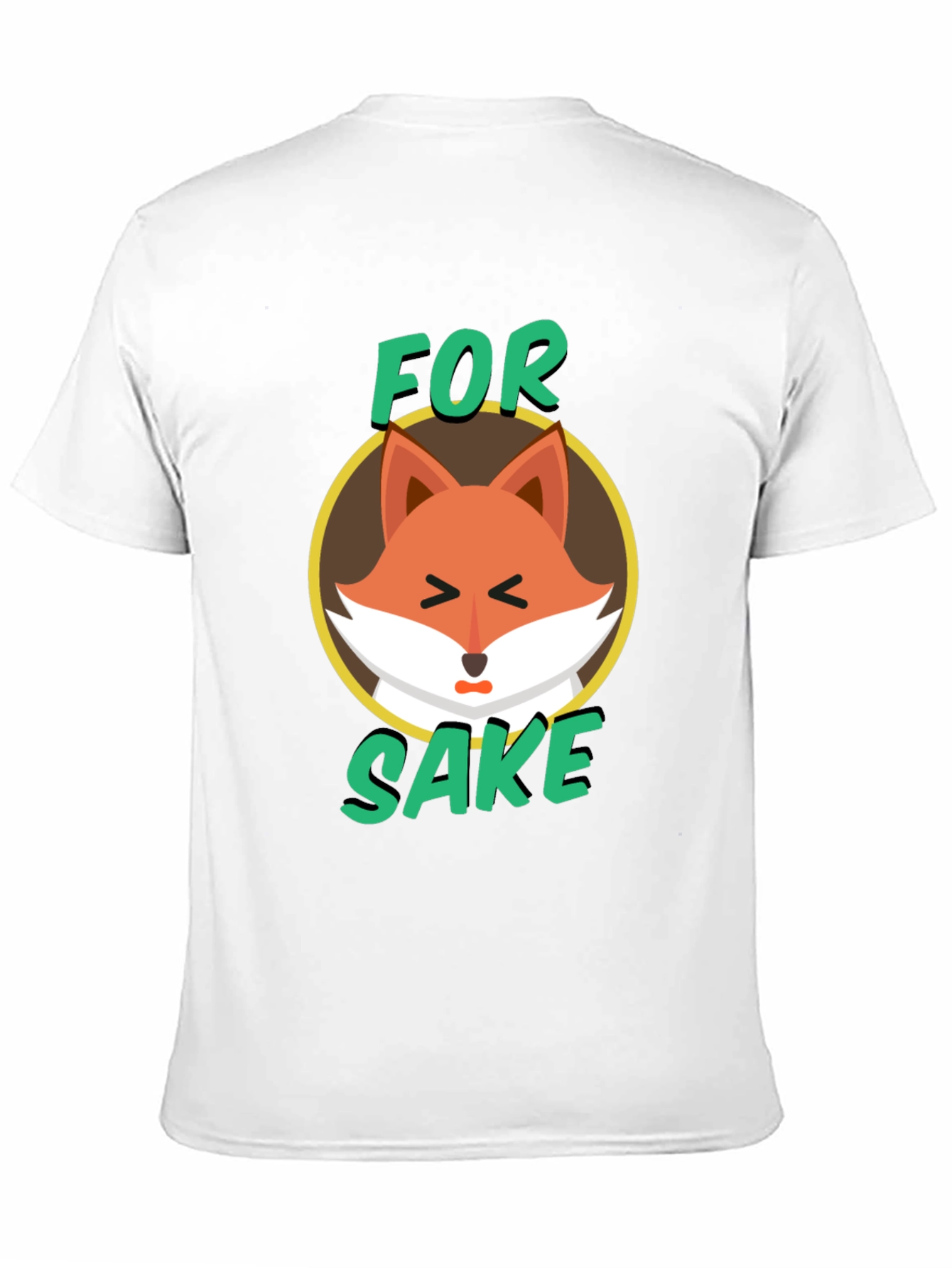 Black For Fox Sake T-Shirt - Quirky Animal Graphic Tee view 11