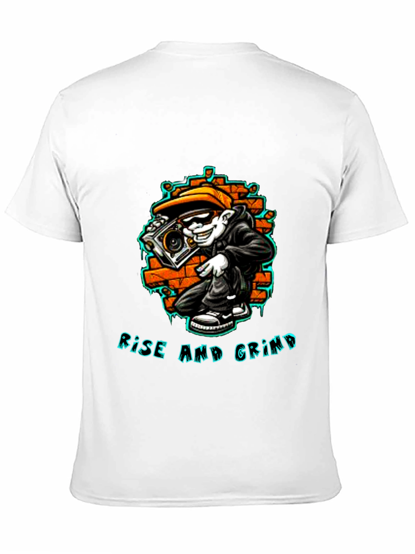 Black Rise and Grind Graphic Tee - Streetwear Style view 11