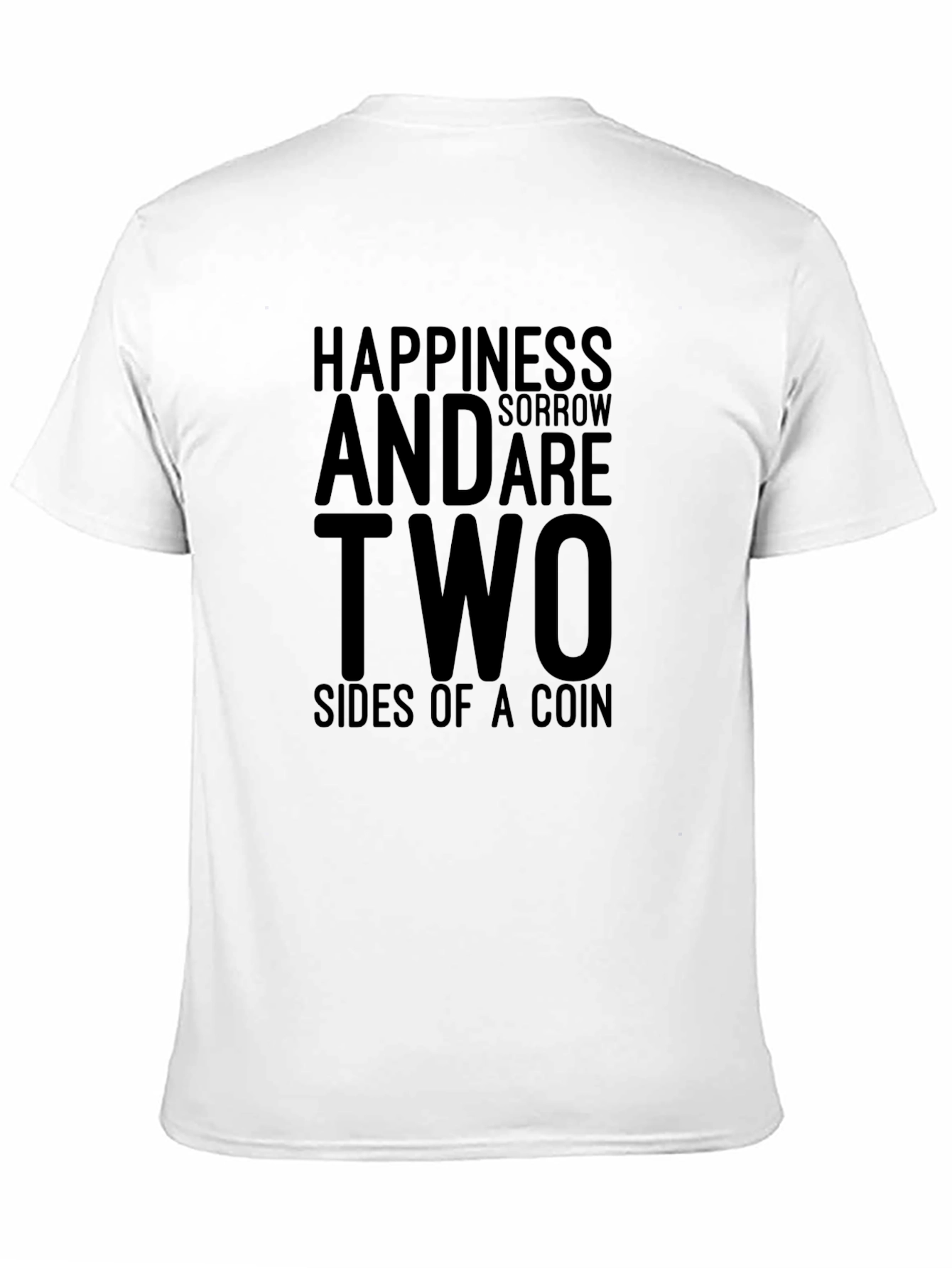 Black Happiness and Sorrow T-Shirt - Two Sides of a Coin view 11