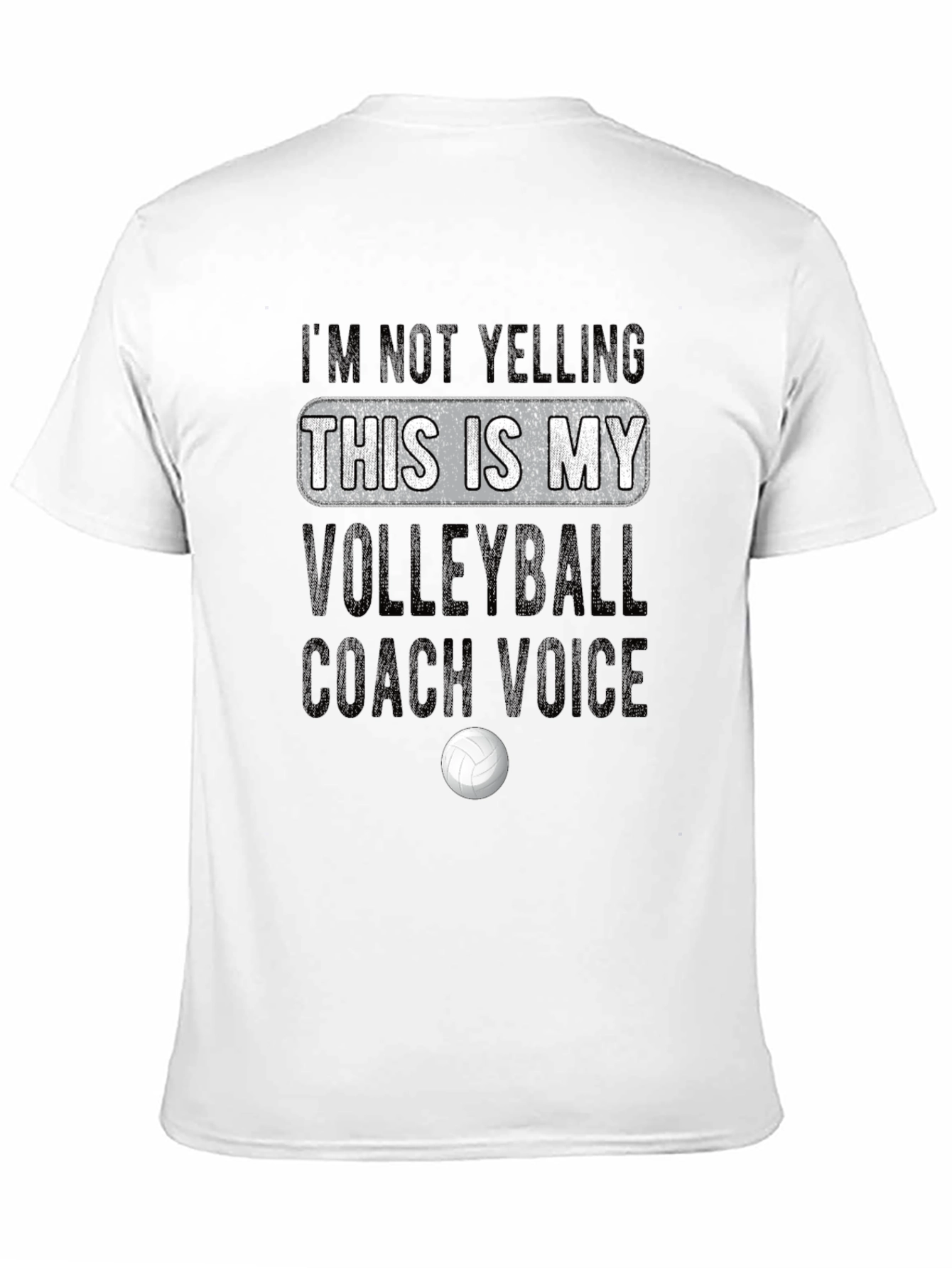 Black Volleyball Coach Voice T-Shirt - Black view 11