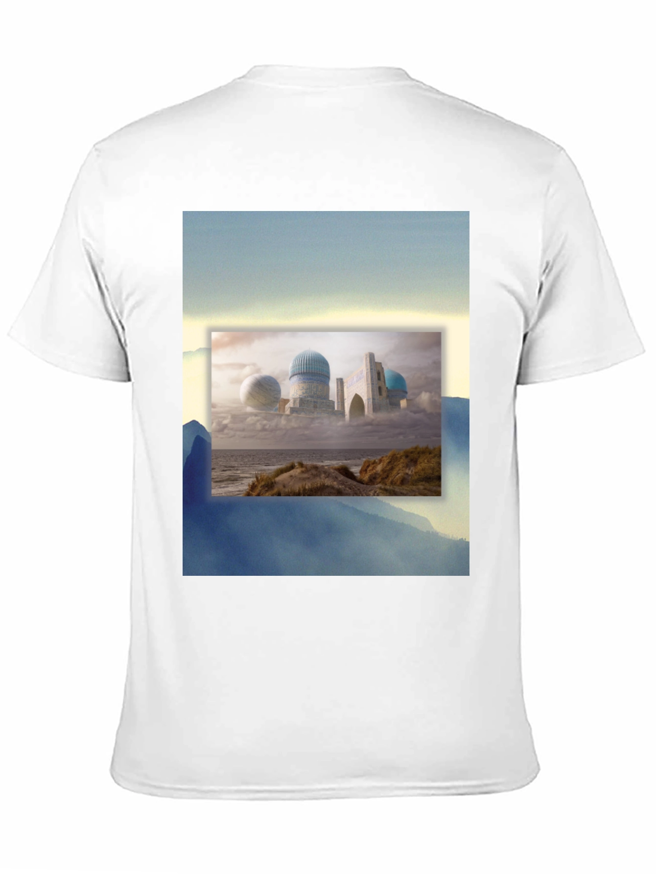 Black Dreamscape Tee: Unique Graphic Print, Soft Cotton Blend view 11