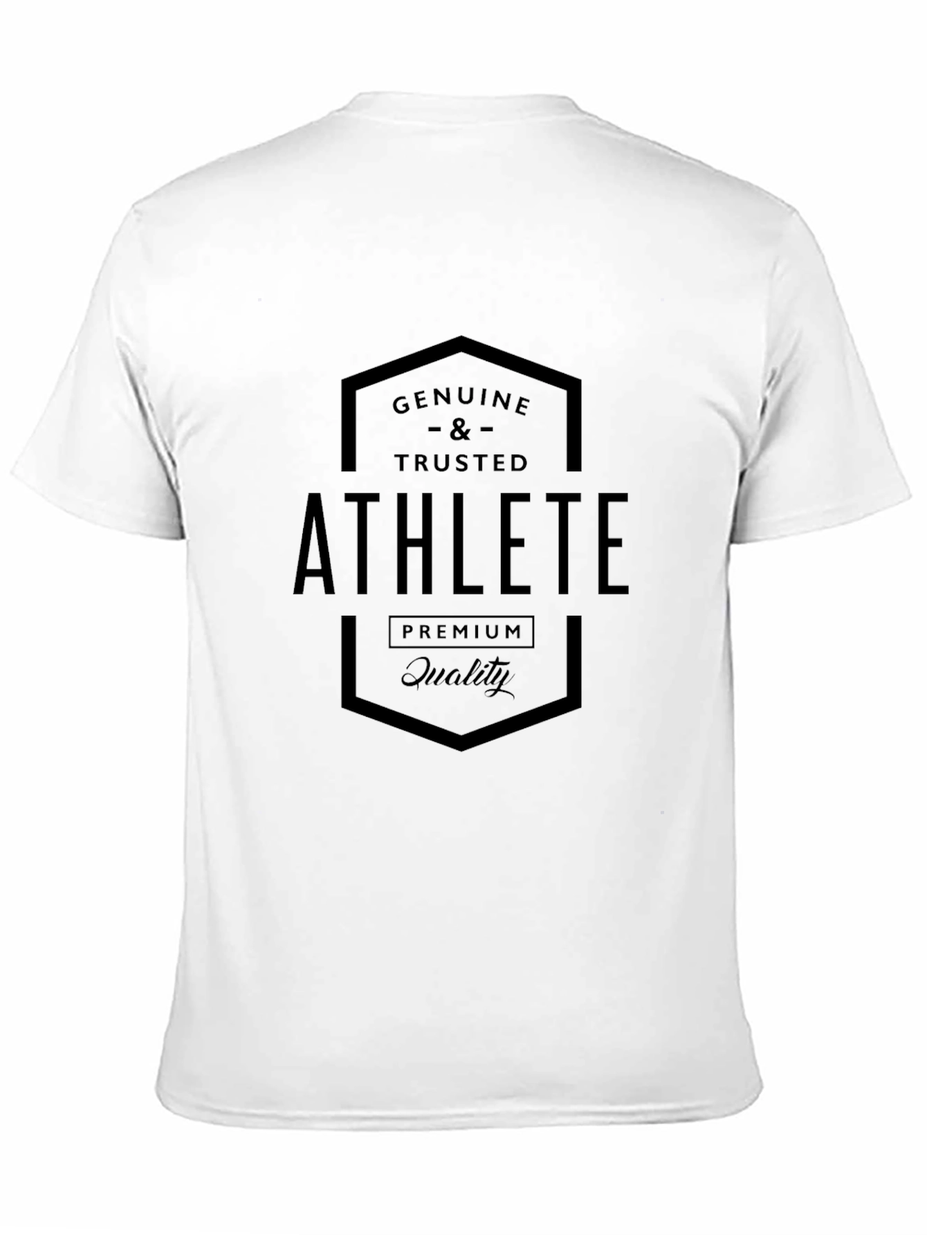 Black Genuine Athlete Premium Quality Black T-Shirt view 11
