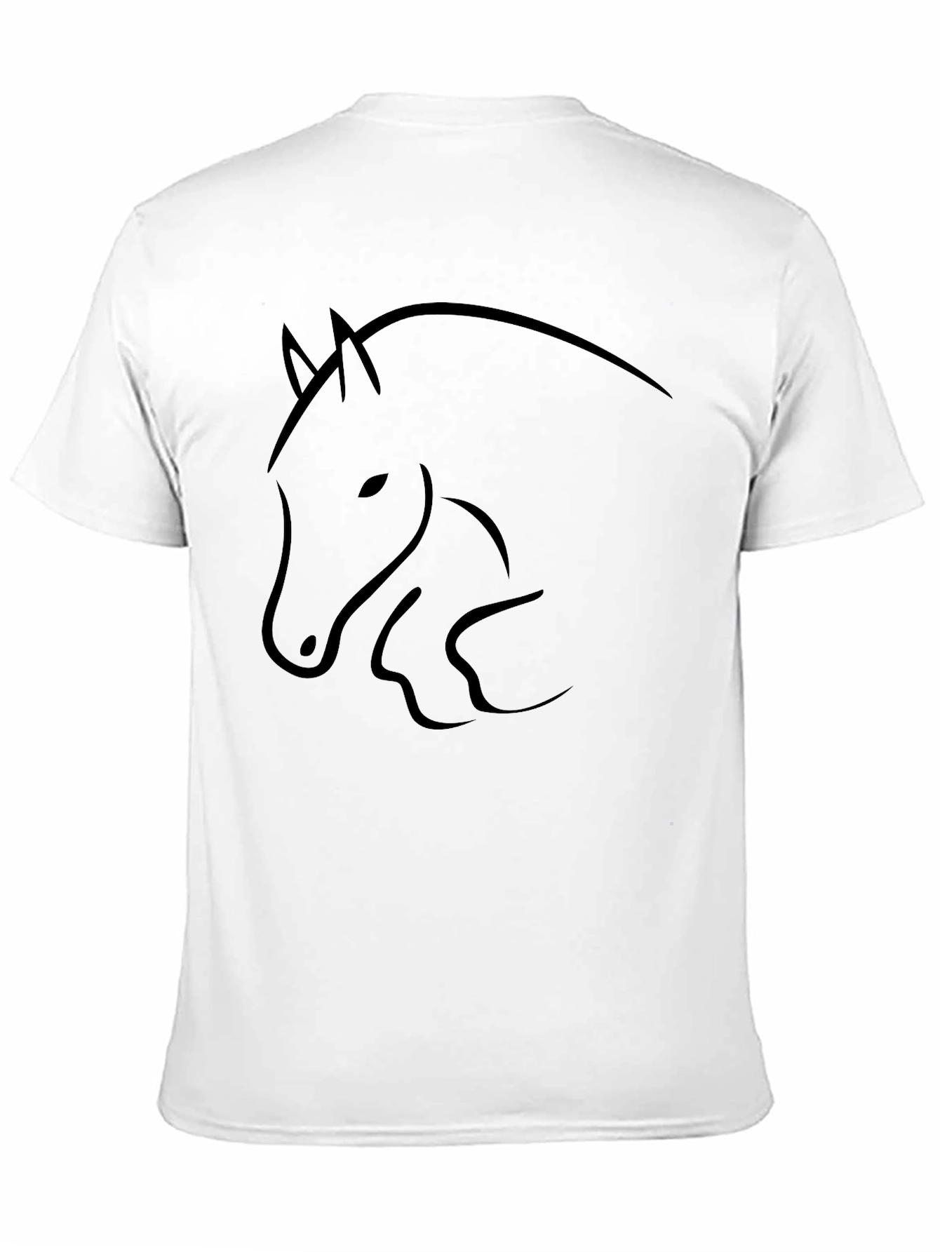 Black Black Horse Graphic Tee - Men's Casual Shirt view 11