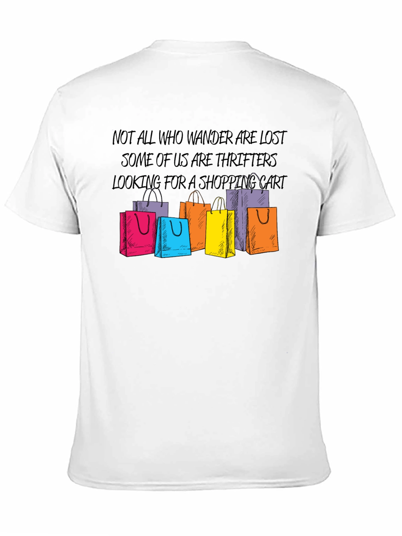 Black Thrifter Shopping Cart Graphic Tee view 11