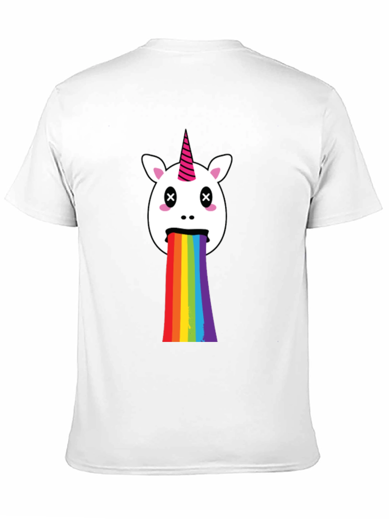 Black Unicorn Rainbow Puke Graphic Tee view 11