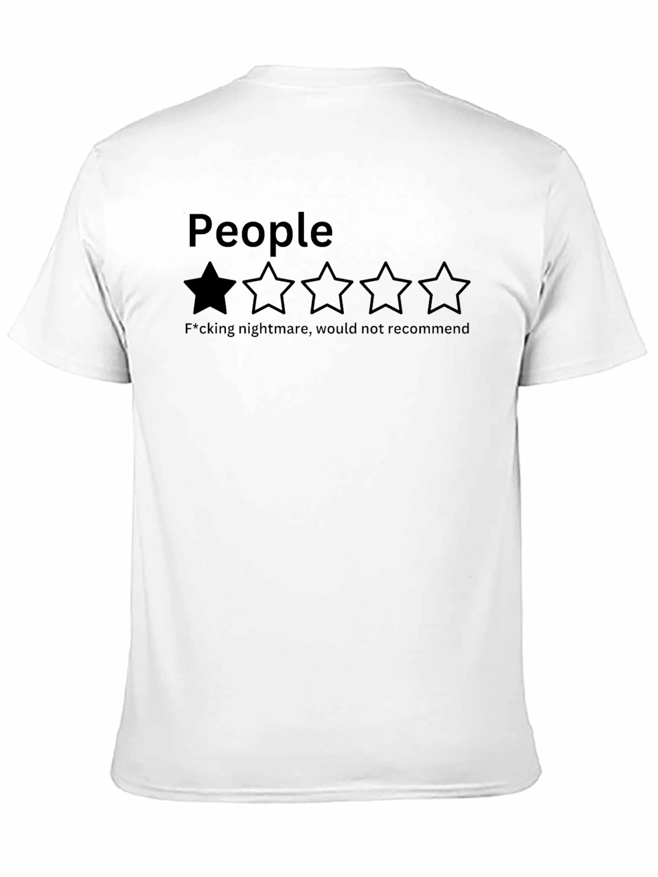 Black People Rating T-Shirt - Funny Sarcastic One Star Review Tee view 11