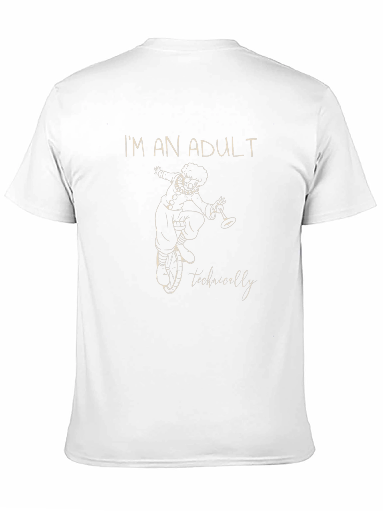 Black I'm an Adult Technically Funny Clown Unicycle T-Shirt view 11