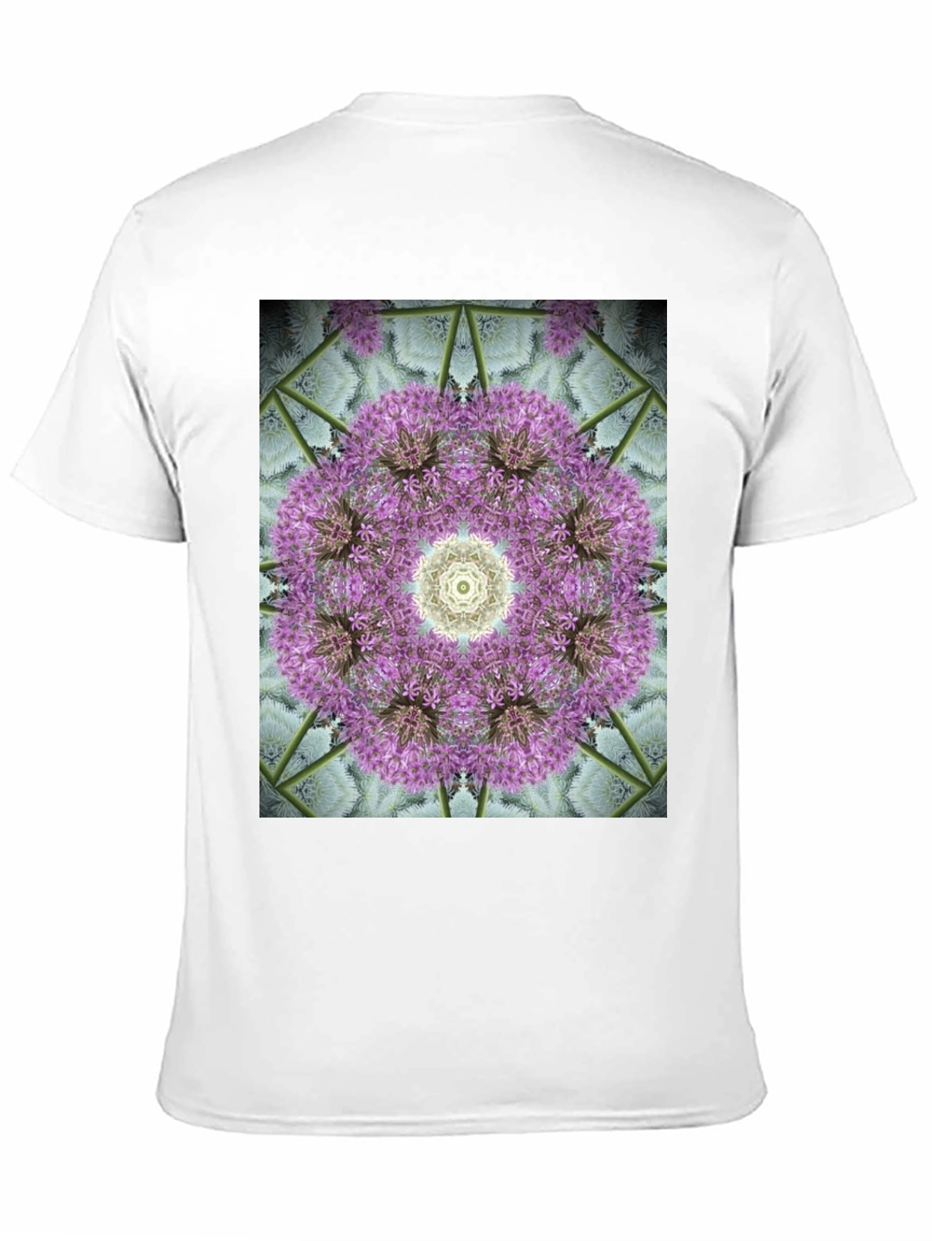 Black Floral Mandala Graphic Black T-Shirt view 11