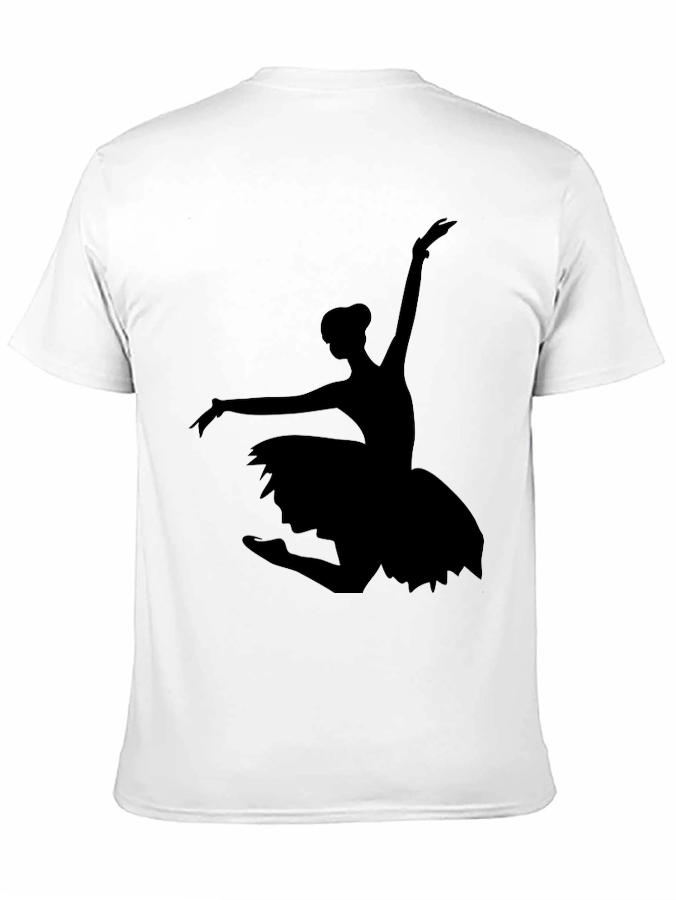 Black Ballet Dancer Silhouette Graphic Tee - Black view 11