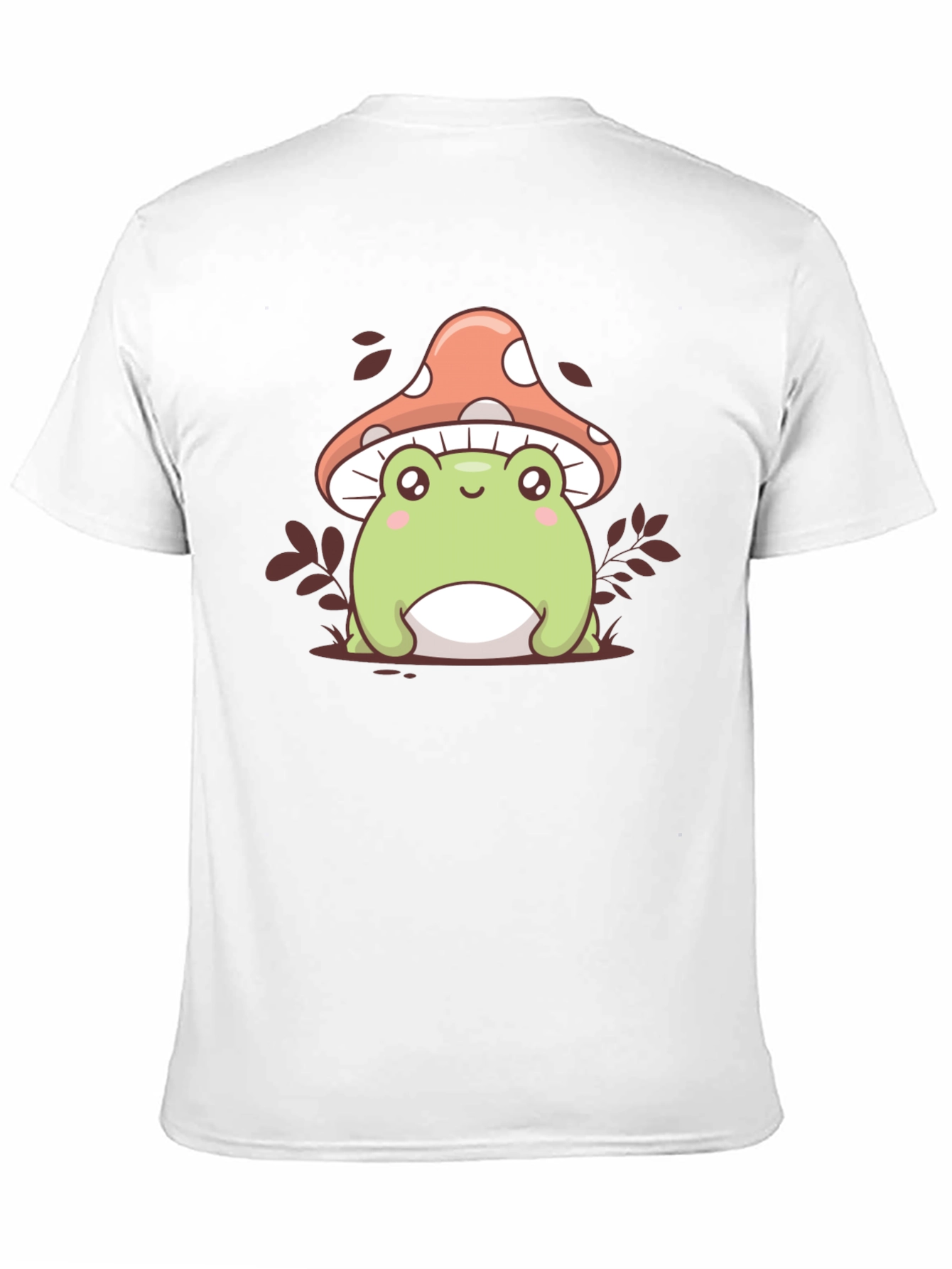 Black Cute Frog & Mushroom Graphic Tee view 11