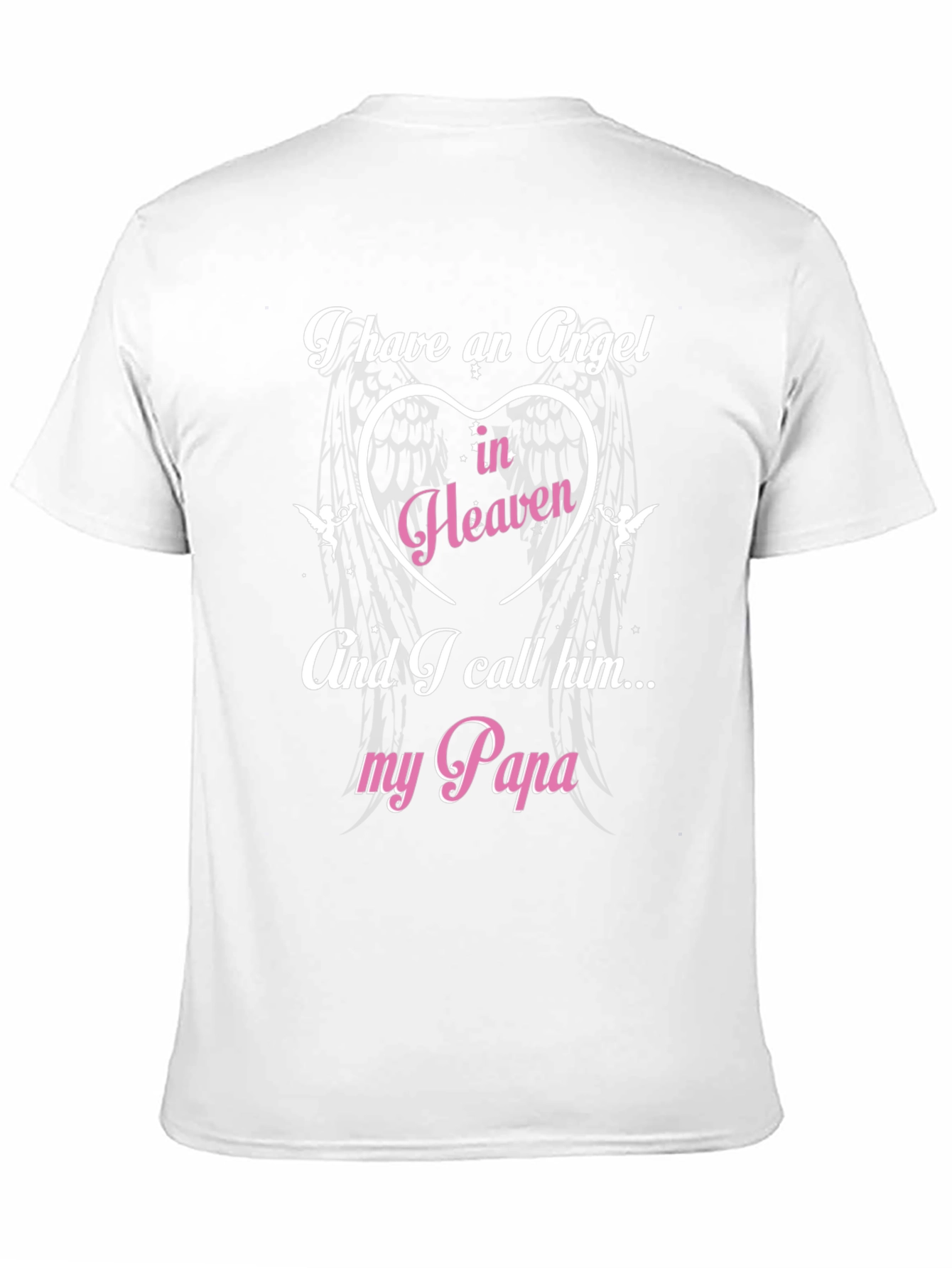 Black Angel in Heaven Papa T-Shirt view 11