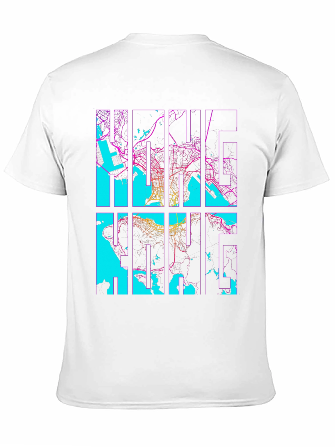 Black Hong Kong Map Graphic Tee - Stylish Cityscape T-Shirt view 11