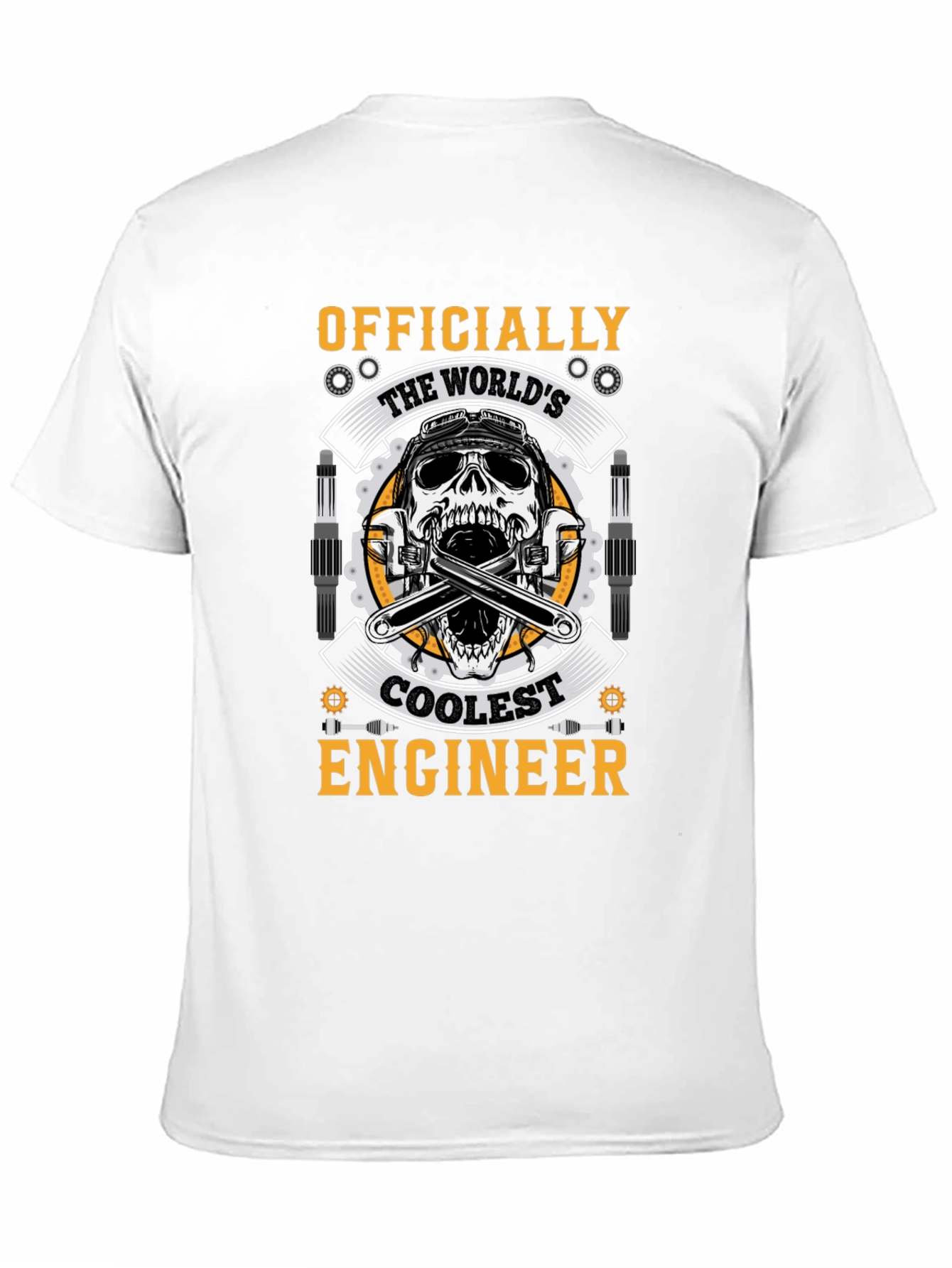 Black Coolest Engineer T-Shirt view 11