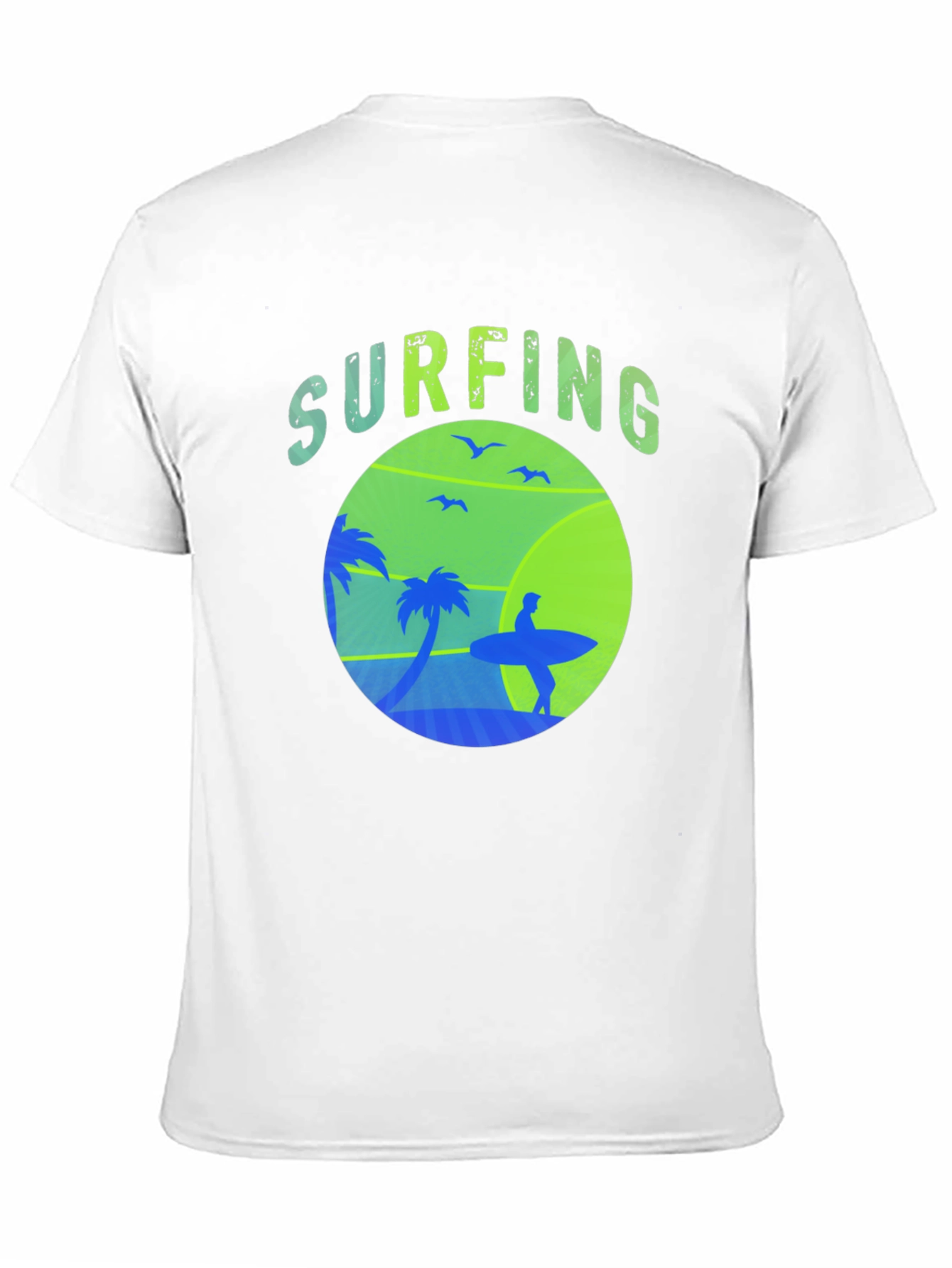 Black Surfing Graphic Tee - Black Crew Neck view 11
