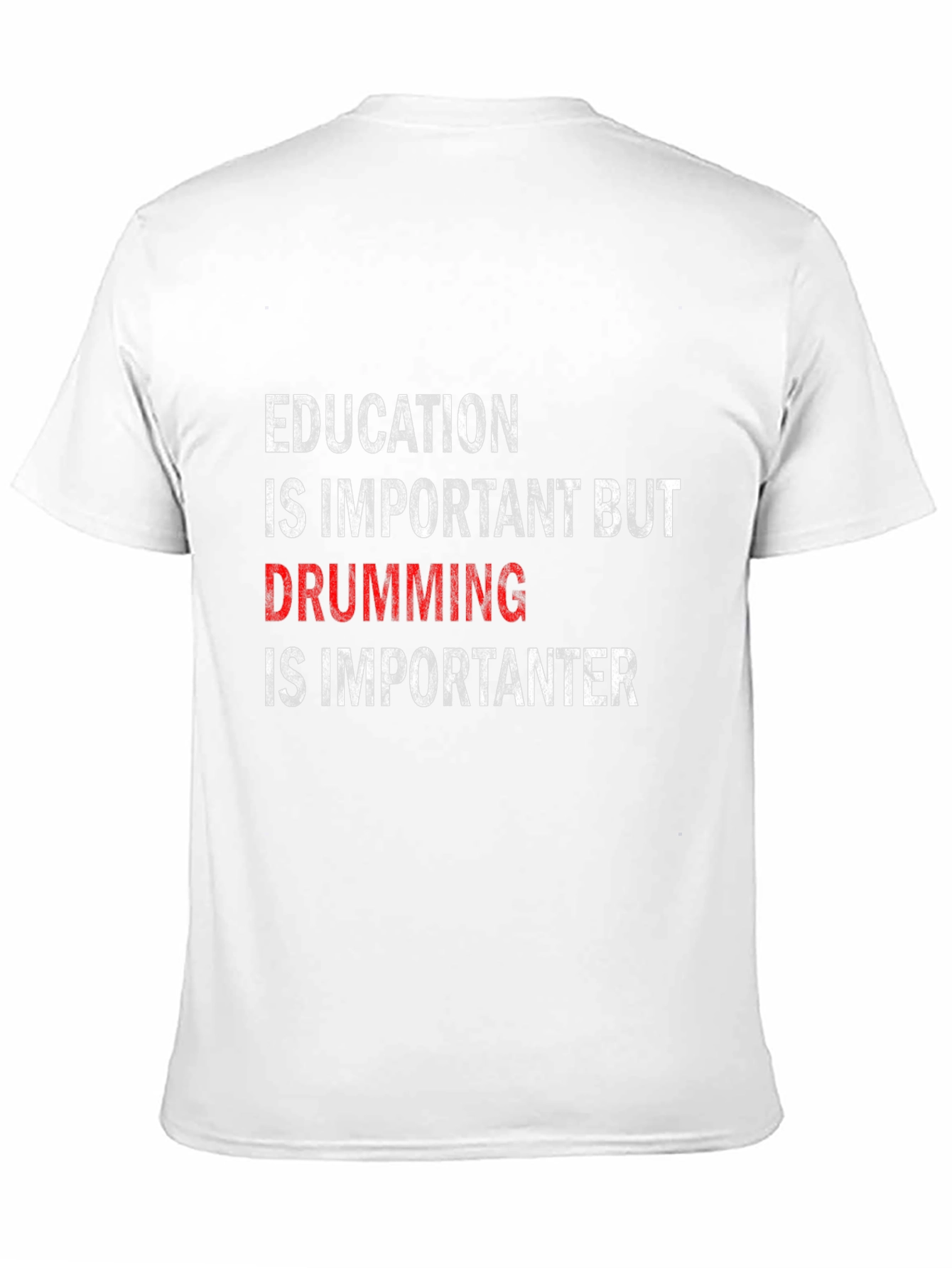 Black Drumming is Importanter T-Shirt - Black Cotton Tee view 11