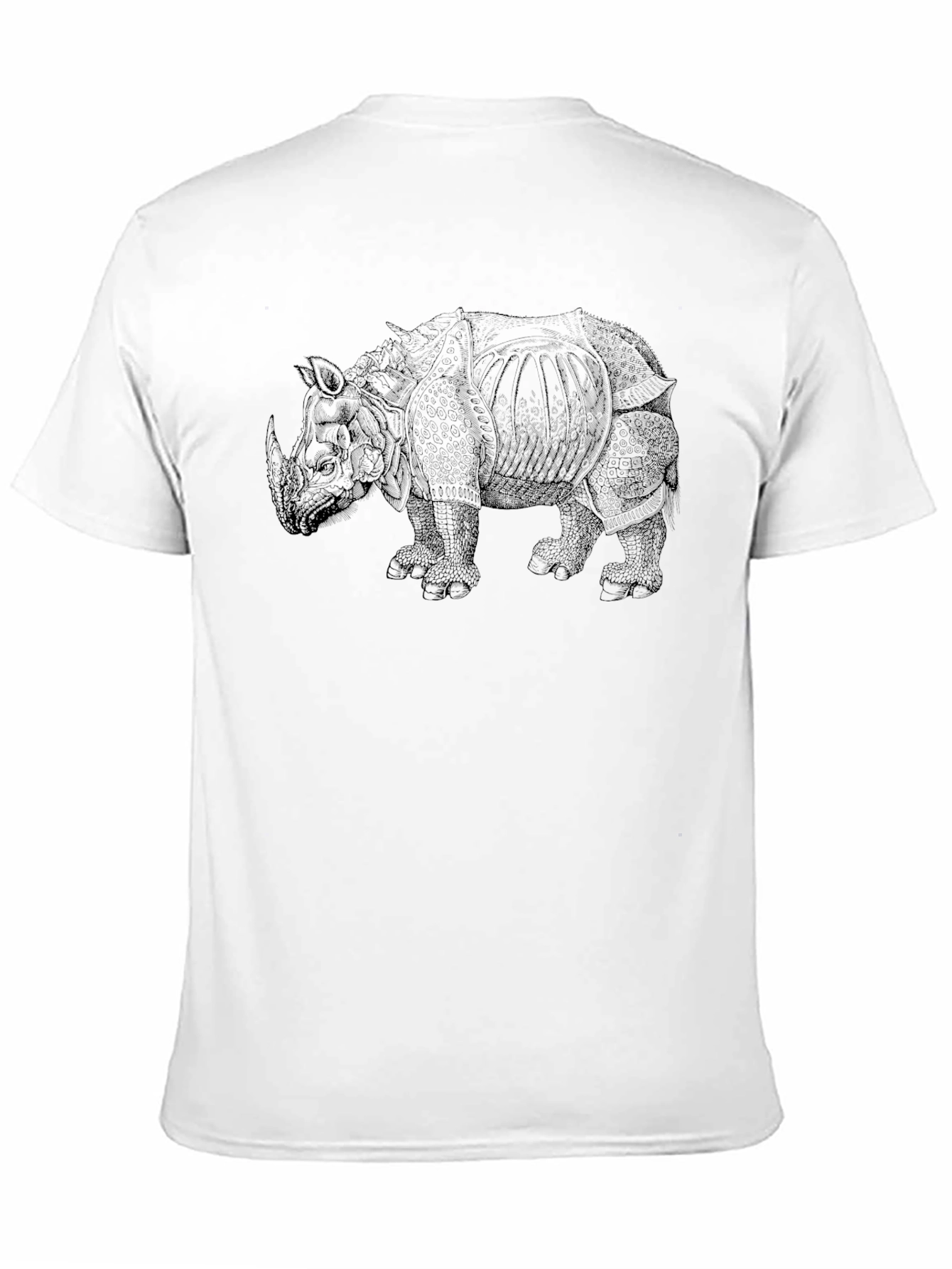Black Rhino Graphic Print Black T-Shirt view 11