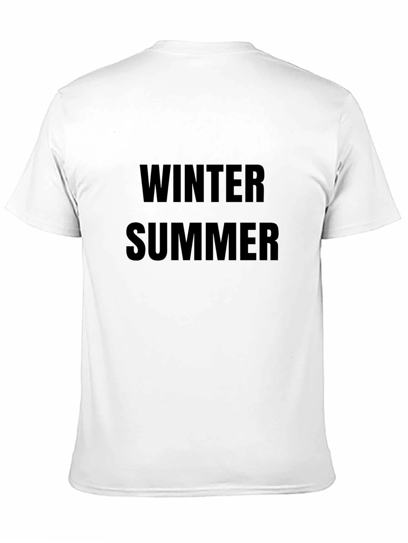 Black Winter Summer Graphic Tee - Unisex Black T-Shirt view 11