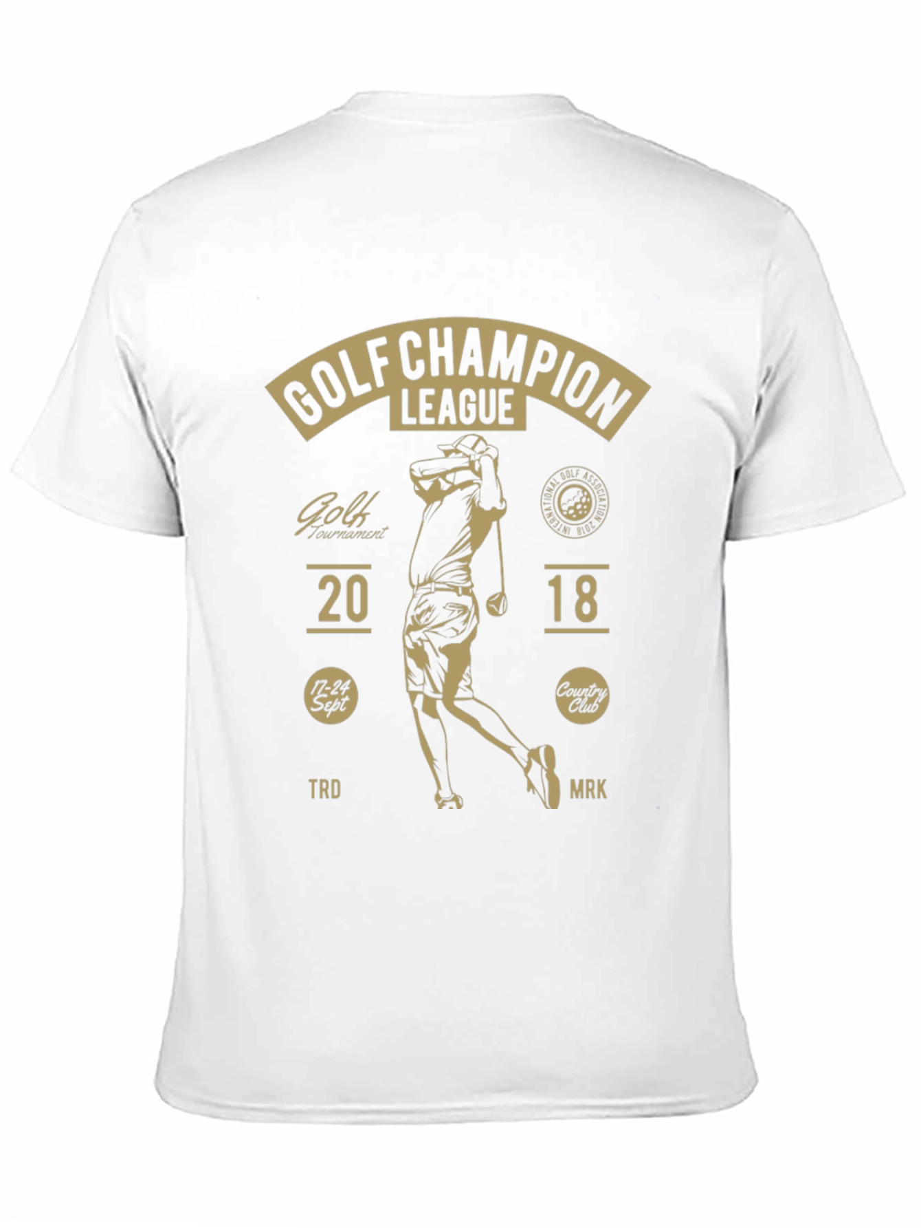 Black Golf Champion League Black T-Shirt view 11