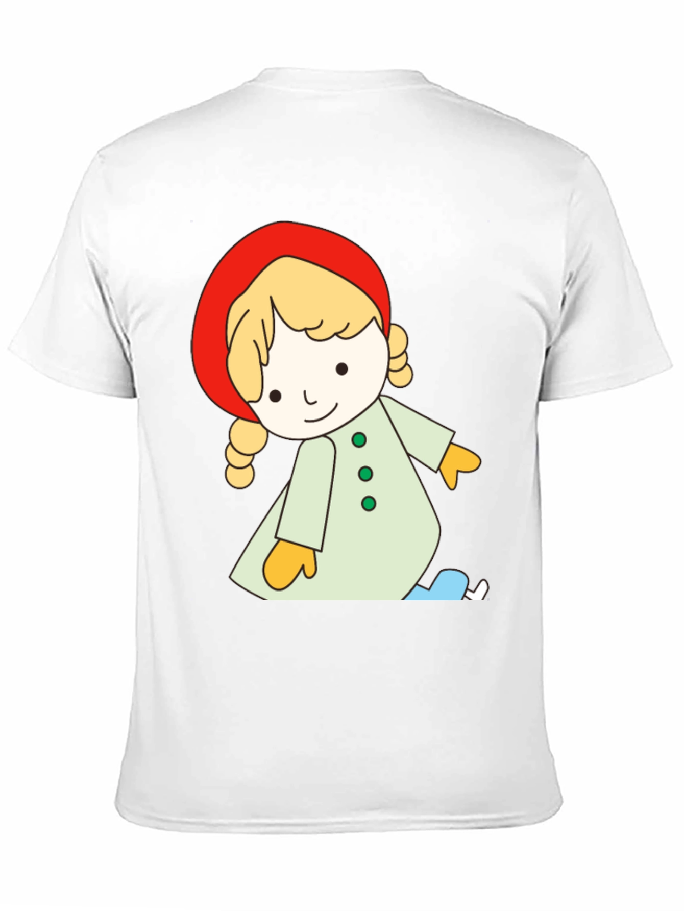 Black Cartoon Girl Black T-Shirt, Unique Design view 11