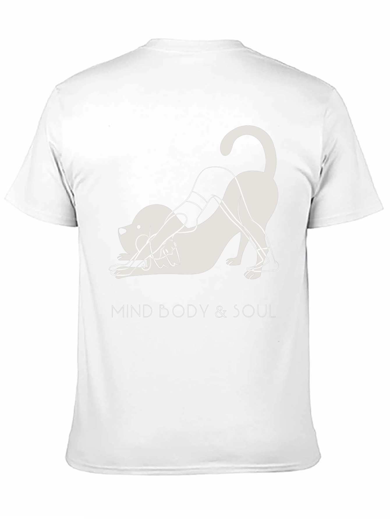 Black Mind Body & Soul Yoga Dog Black T-Shirt view 11