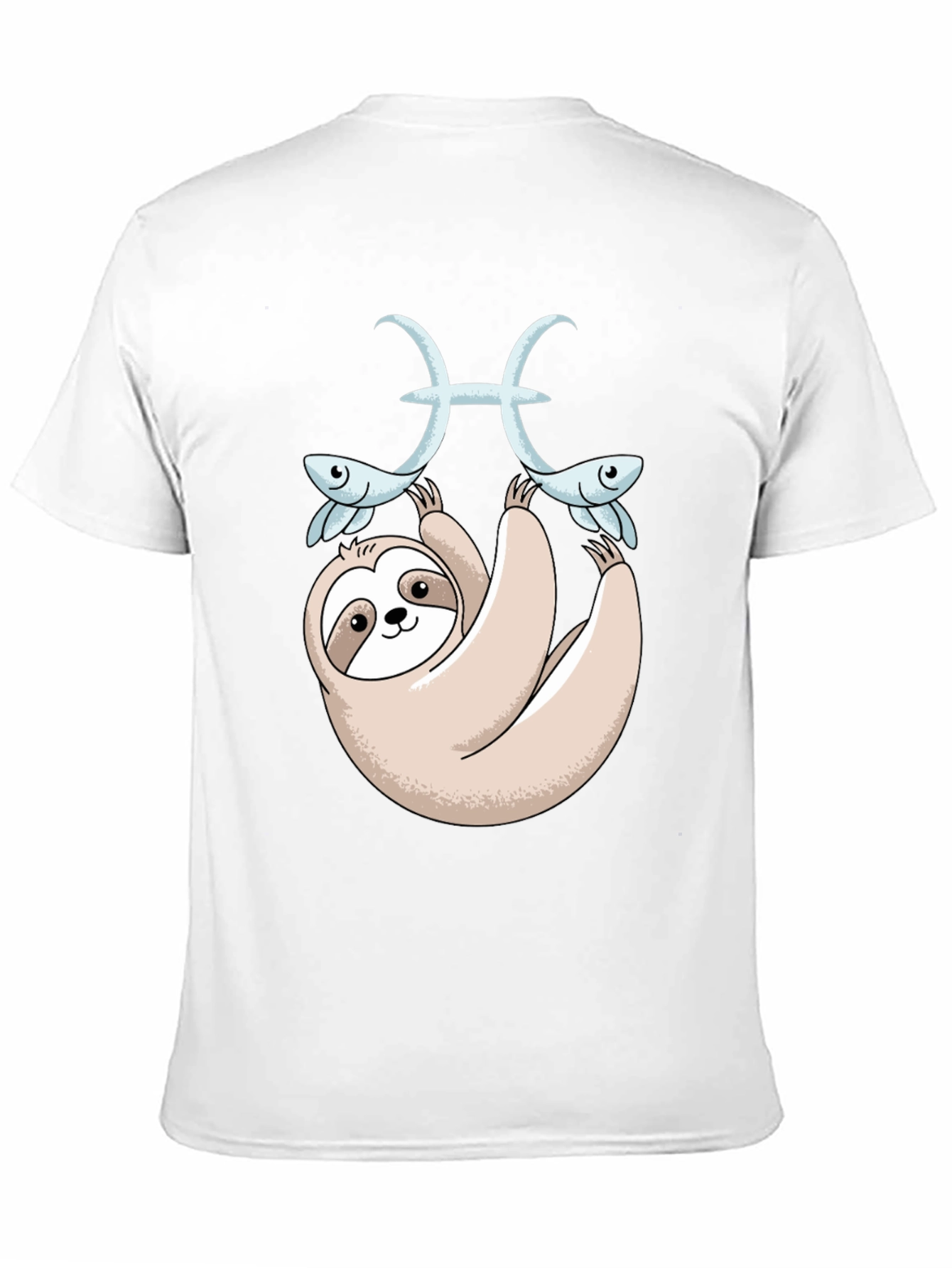 Black Sloth Pisces Zodiac T-Shirt Funny Horoscope Tee view 11