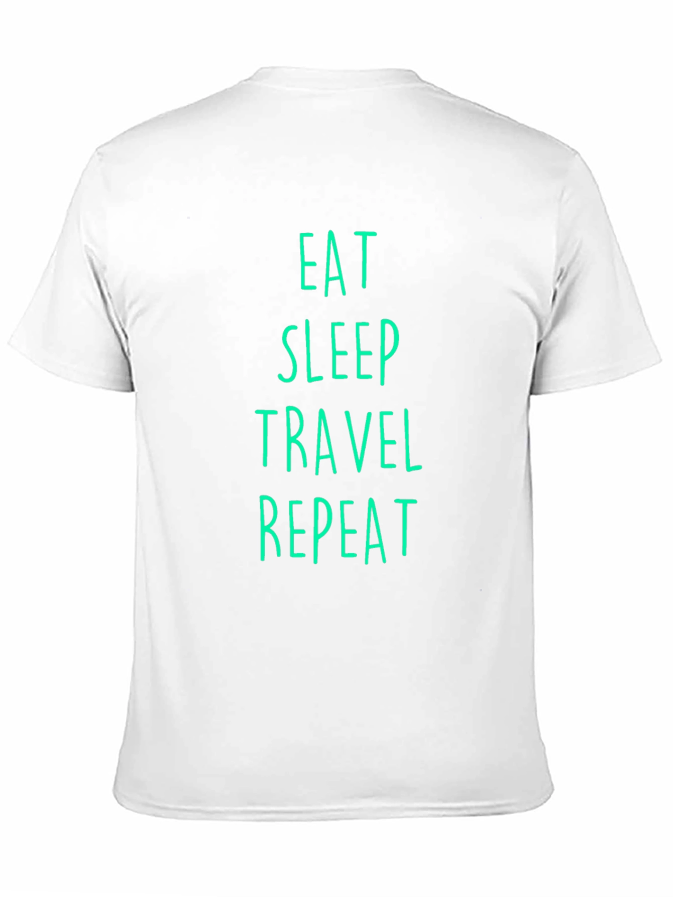 Black Eat Sleep Travel Repeat Graphic Tee - Black view 11