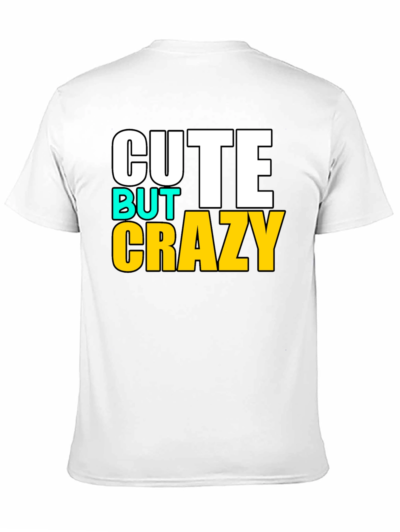 Black Cute But Crazy Graphic T-Shirt - Black view 11