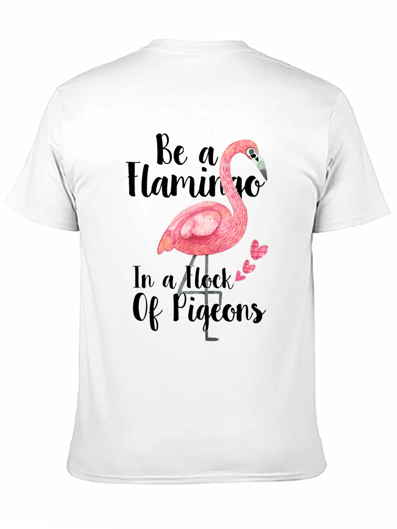 Black Be a Flamingo T-Shirt - Quirky Graphic Tee view 11