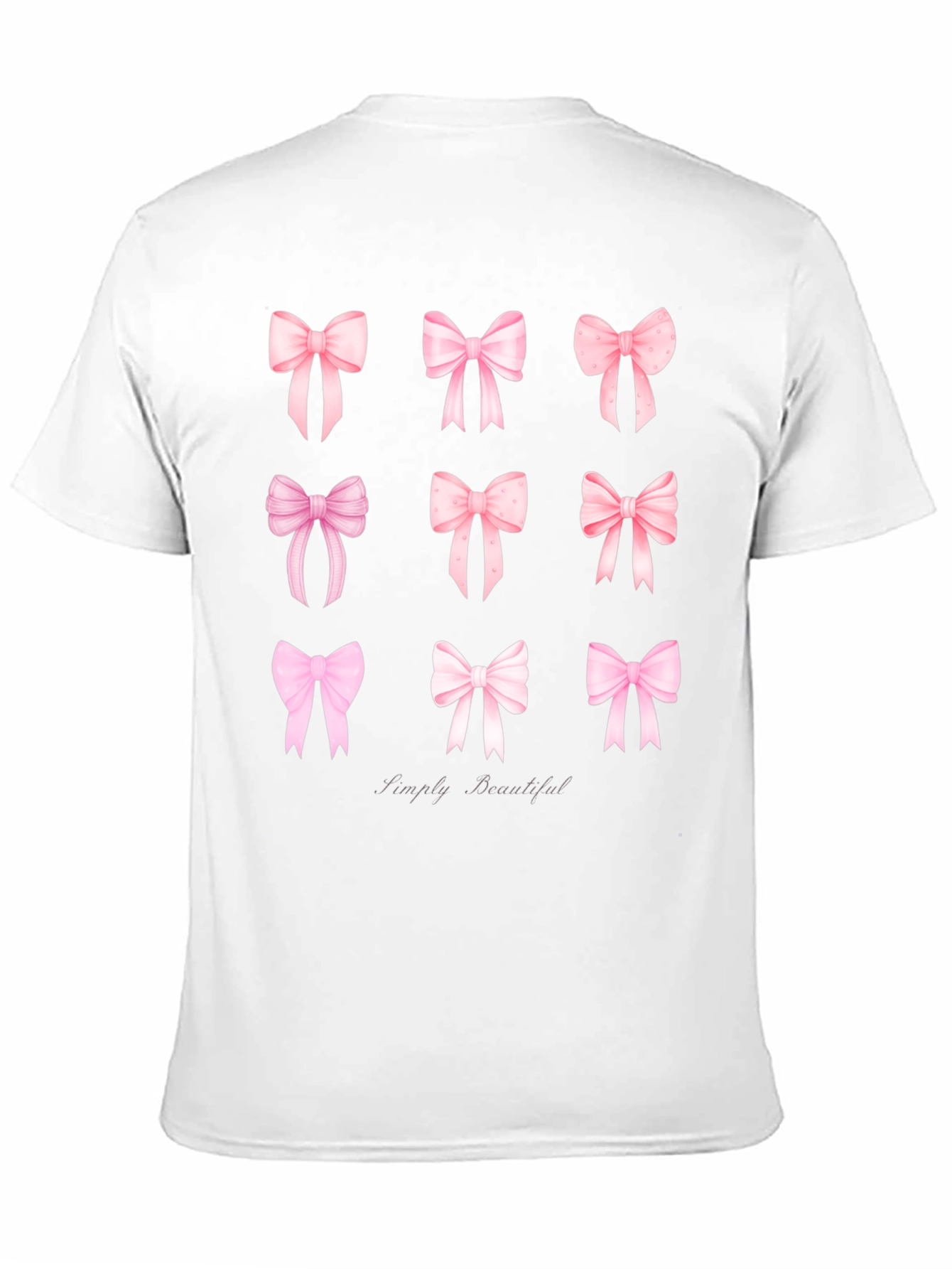 Black Simply Beautiful Bows Graphic Tee view 11