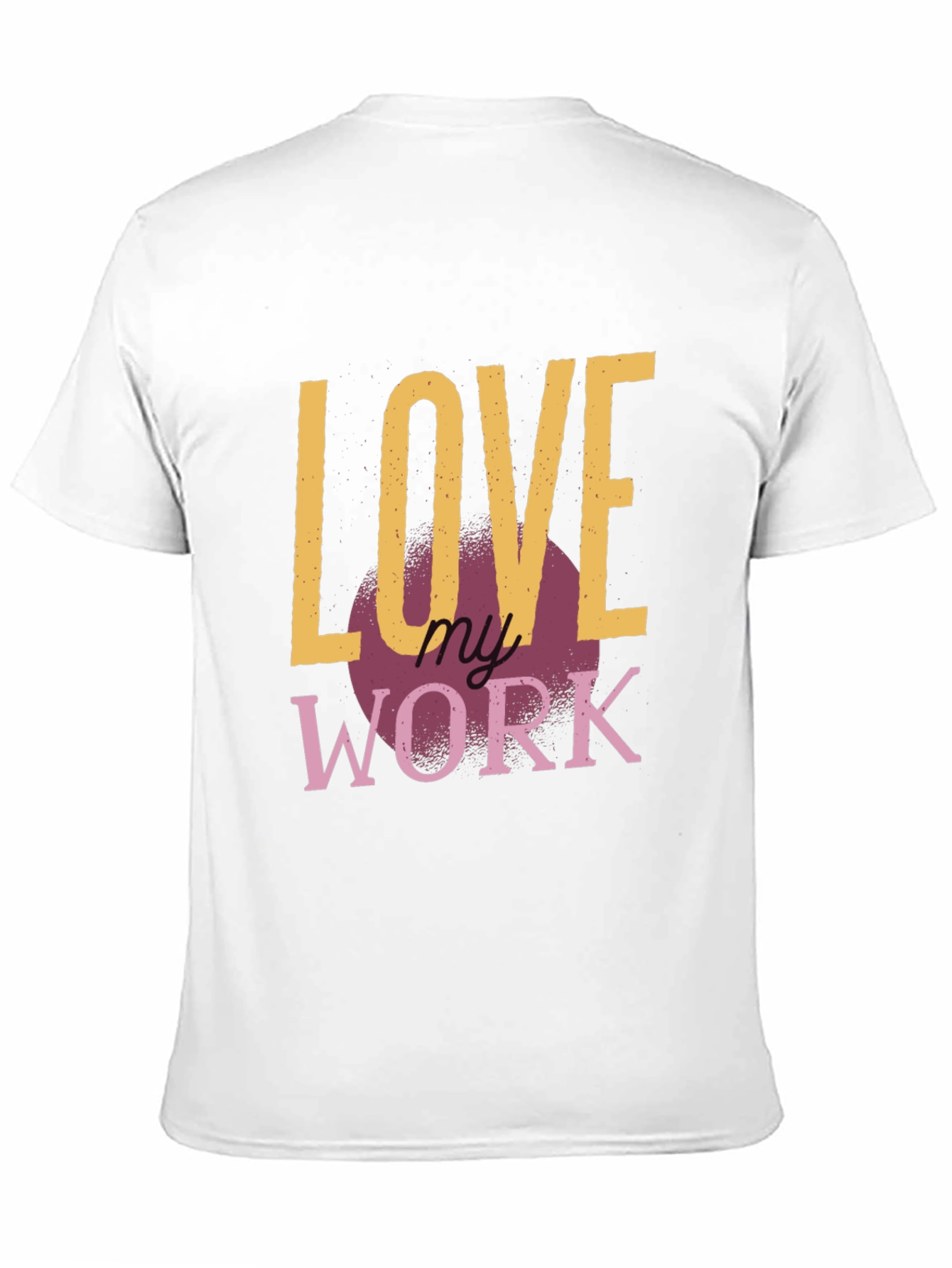 Black Love My Work Graphic Tee - Black Cotton T-Shirt view 11