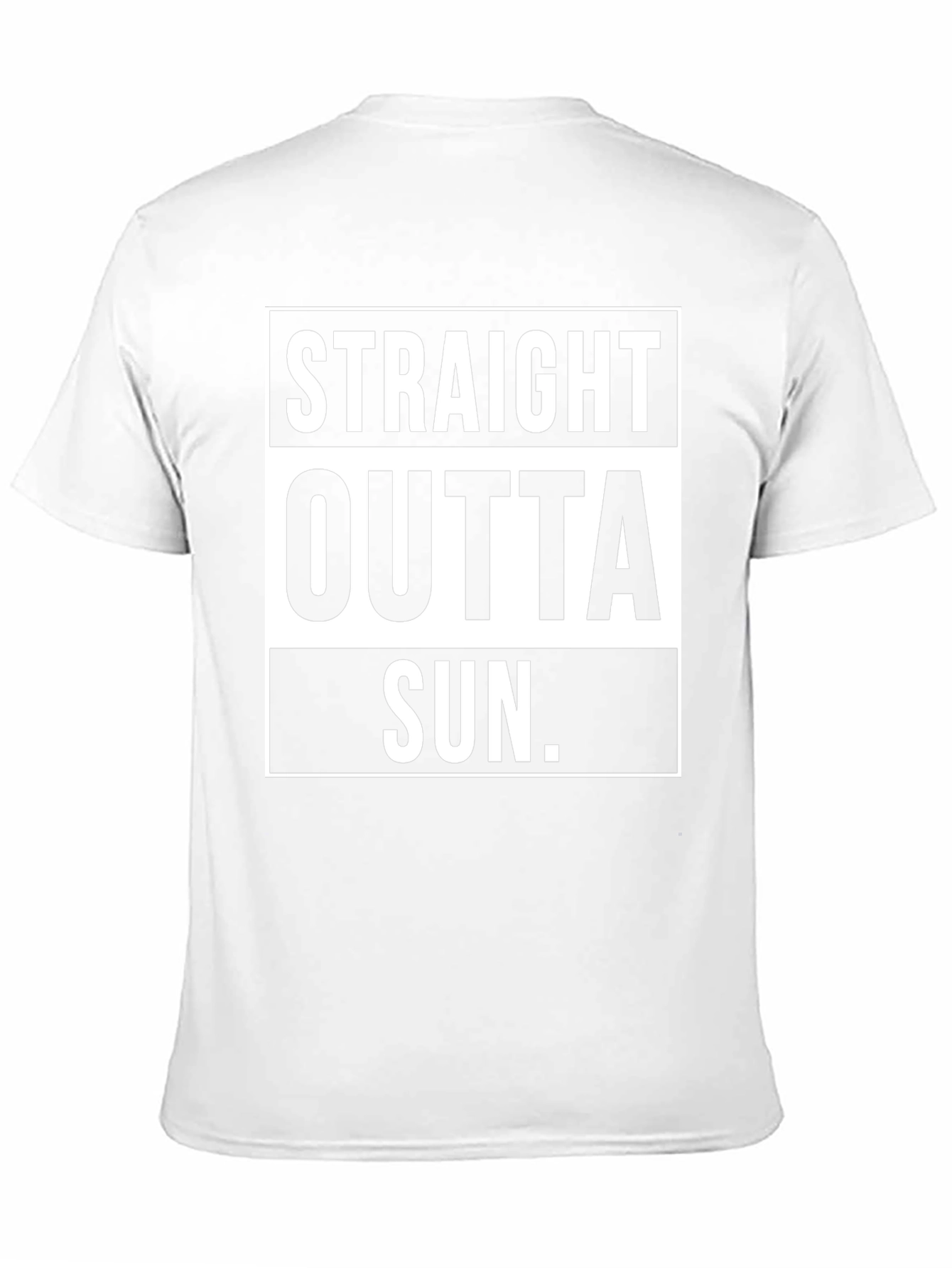 Black Straight Outta Sun T-Shirt Funny Graphic Tee view 11