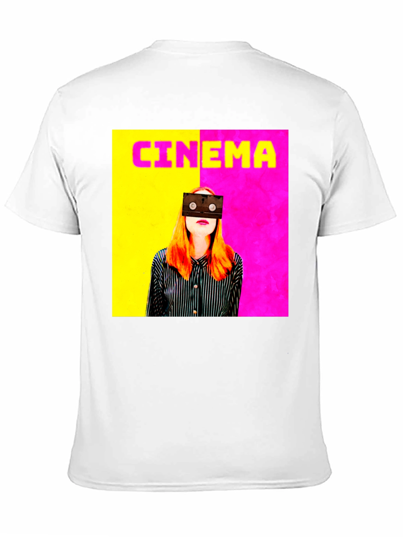 Black Cinema Graphic Tee - Retro Film T-Shirt view 11